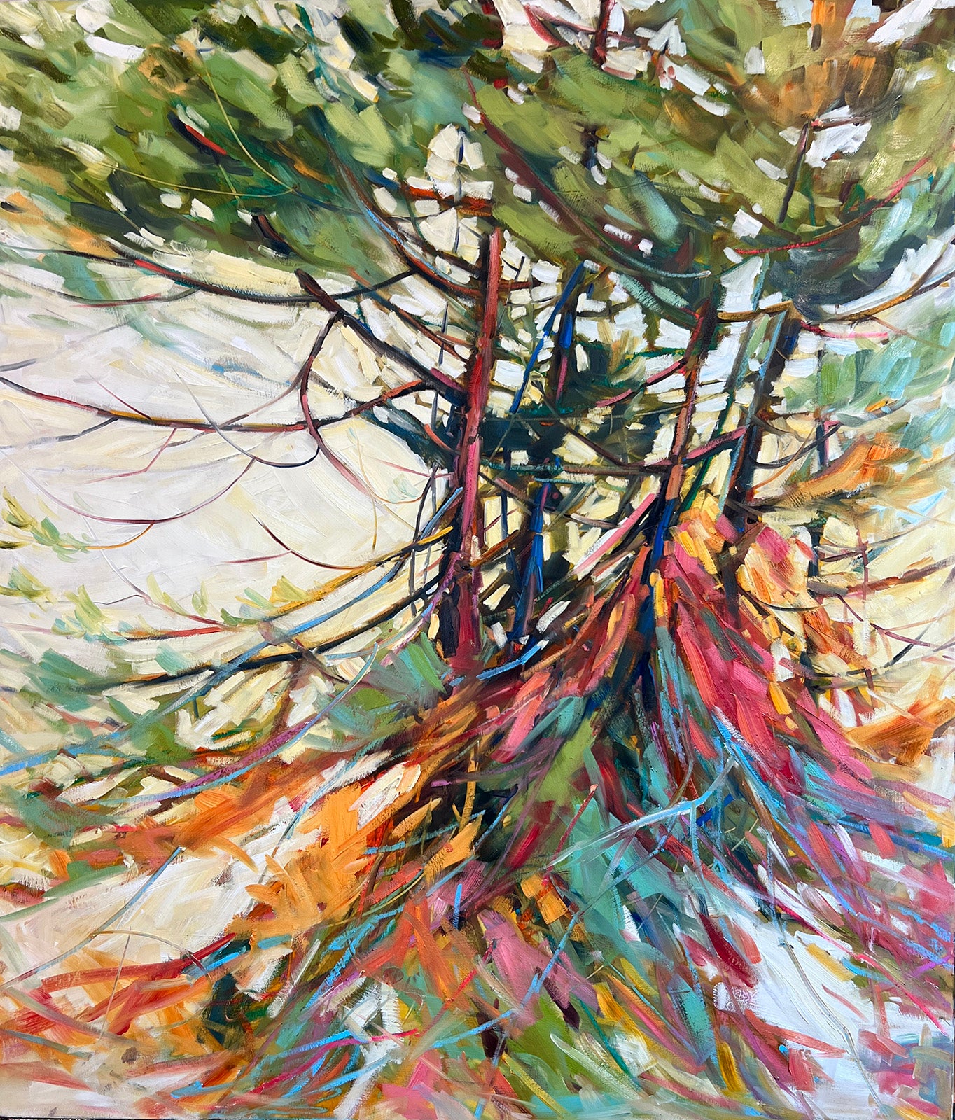 Landscape “With A Flourish” by Sheila Davis – oil on panel.