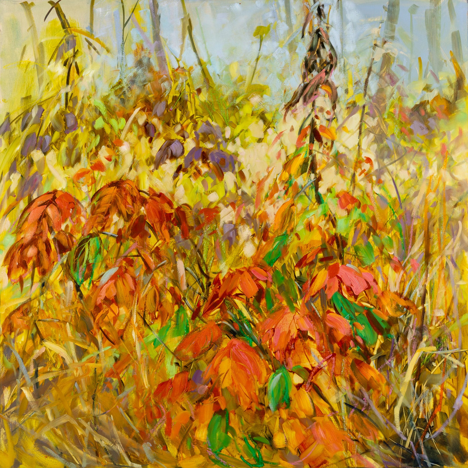 Nature “A Wish For Warmth” by Sheila Davis – oil on panel.