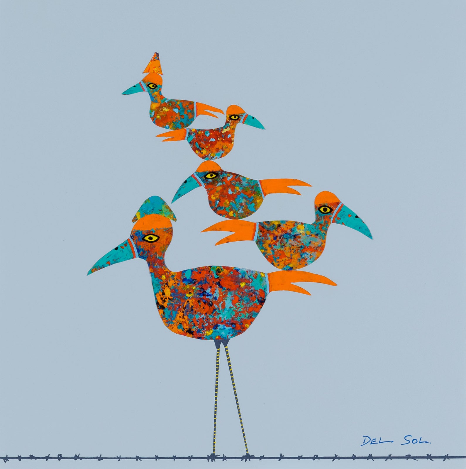 Funky Birds CXXII: Feathered Pyramid