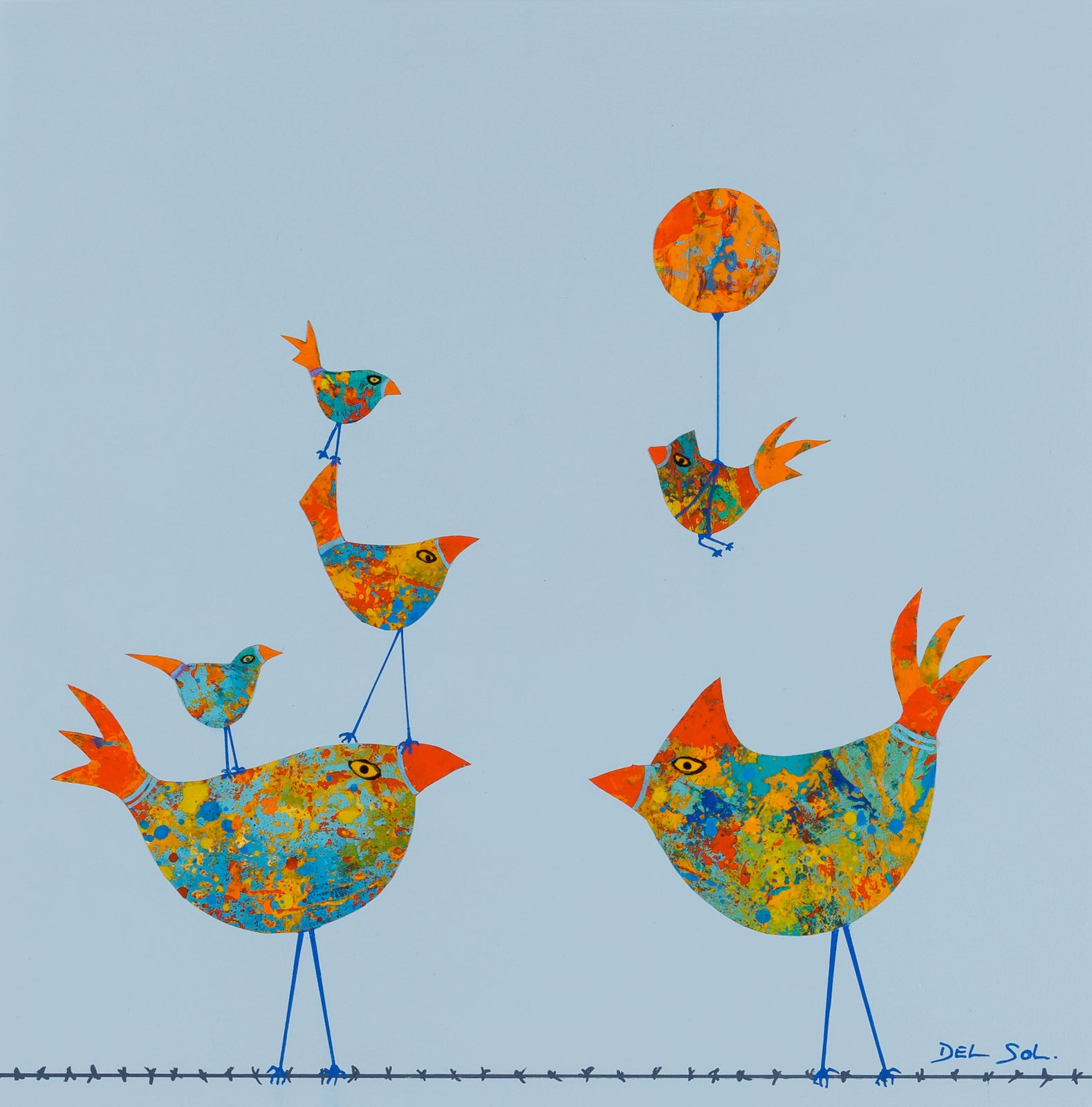 Funky Birds CXXIII: The Gathering Flock