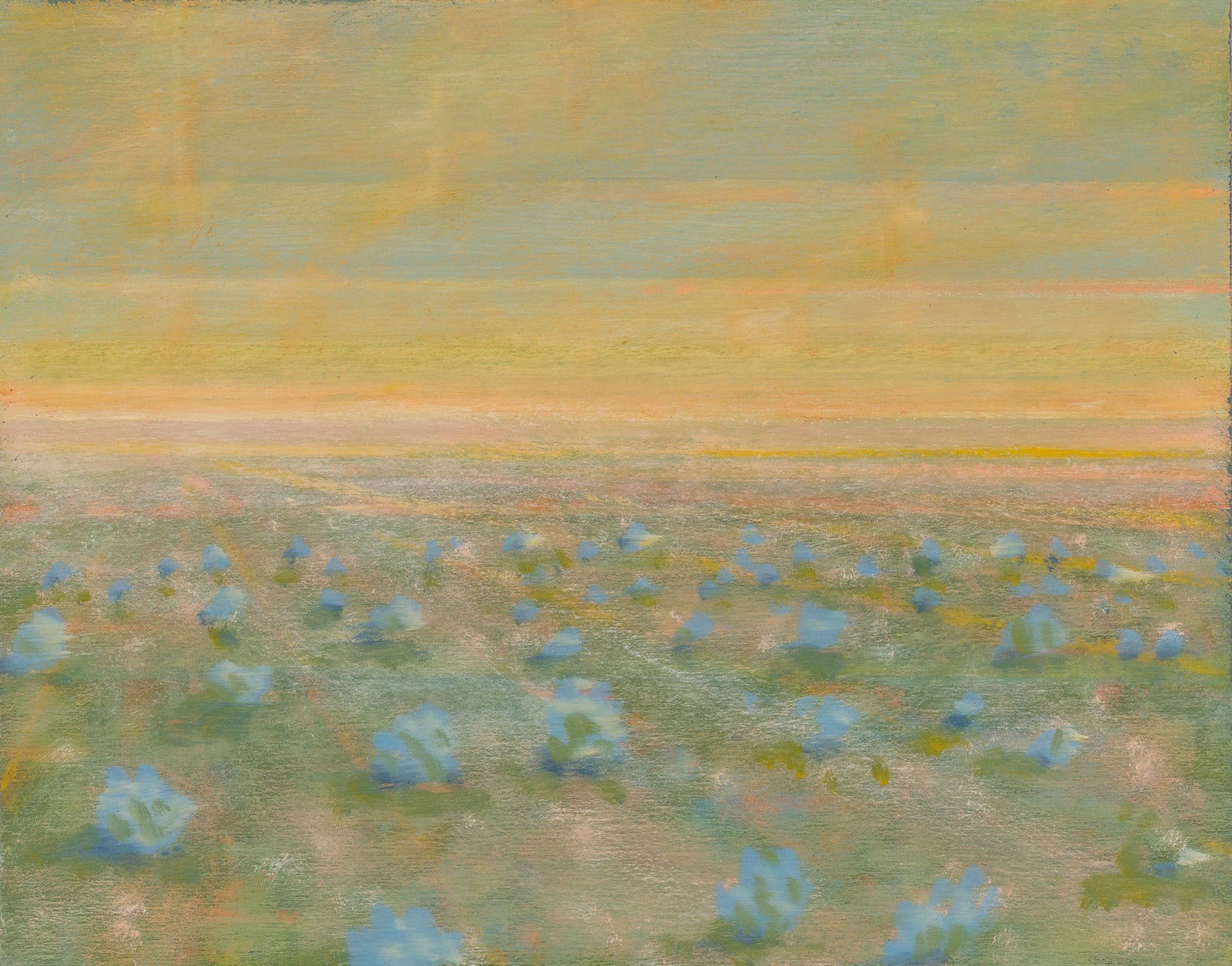 Landscape “Lines & Land” by Peter di Gesu – oil on panel.
