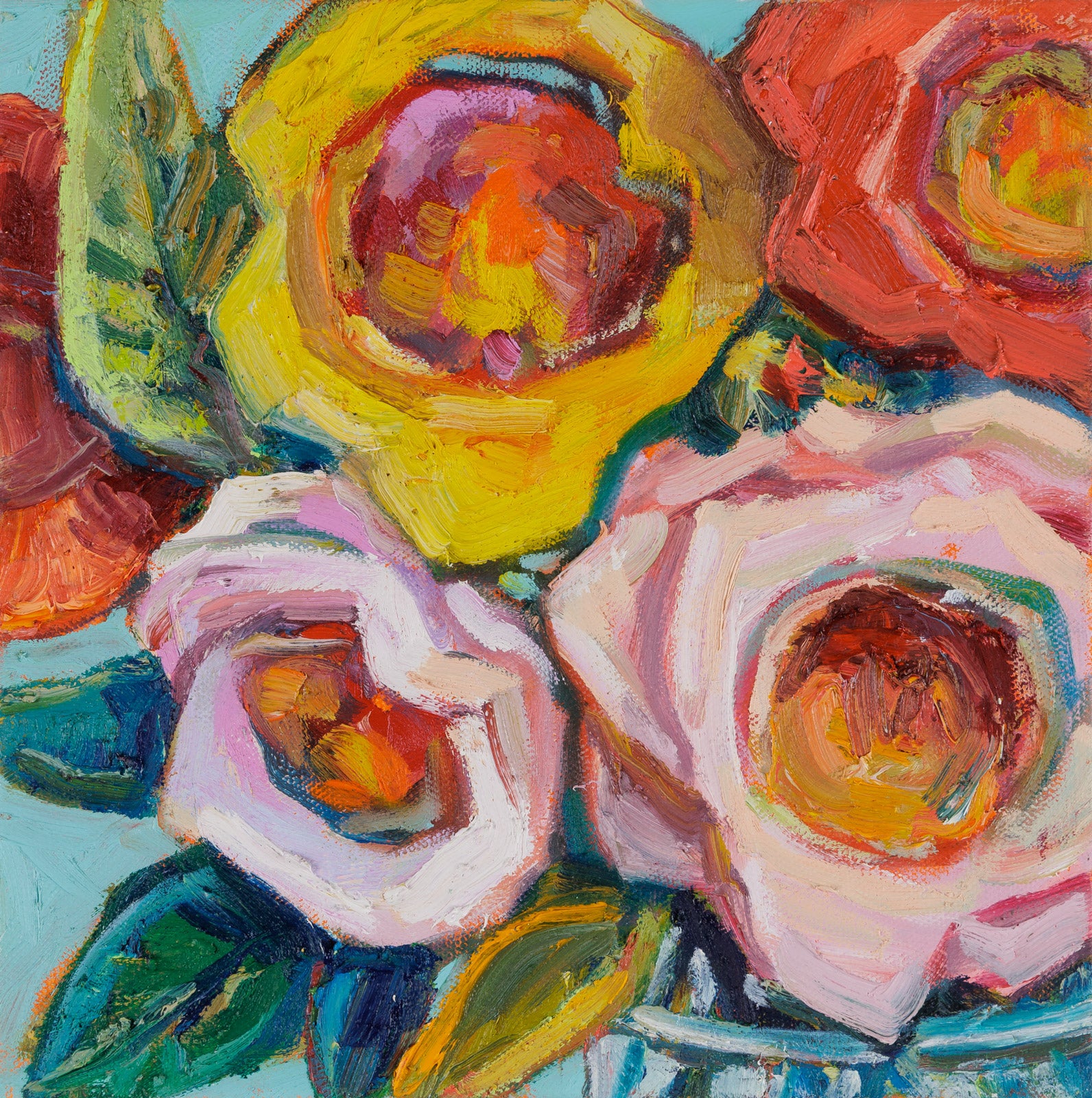 Burst by Vanessa Drew - Floral, Oil on Canvas
