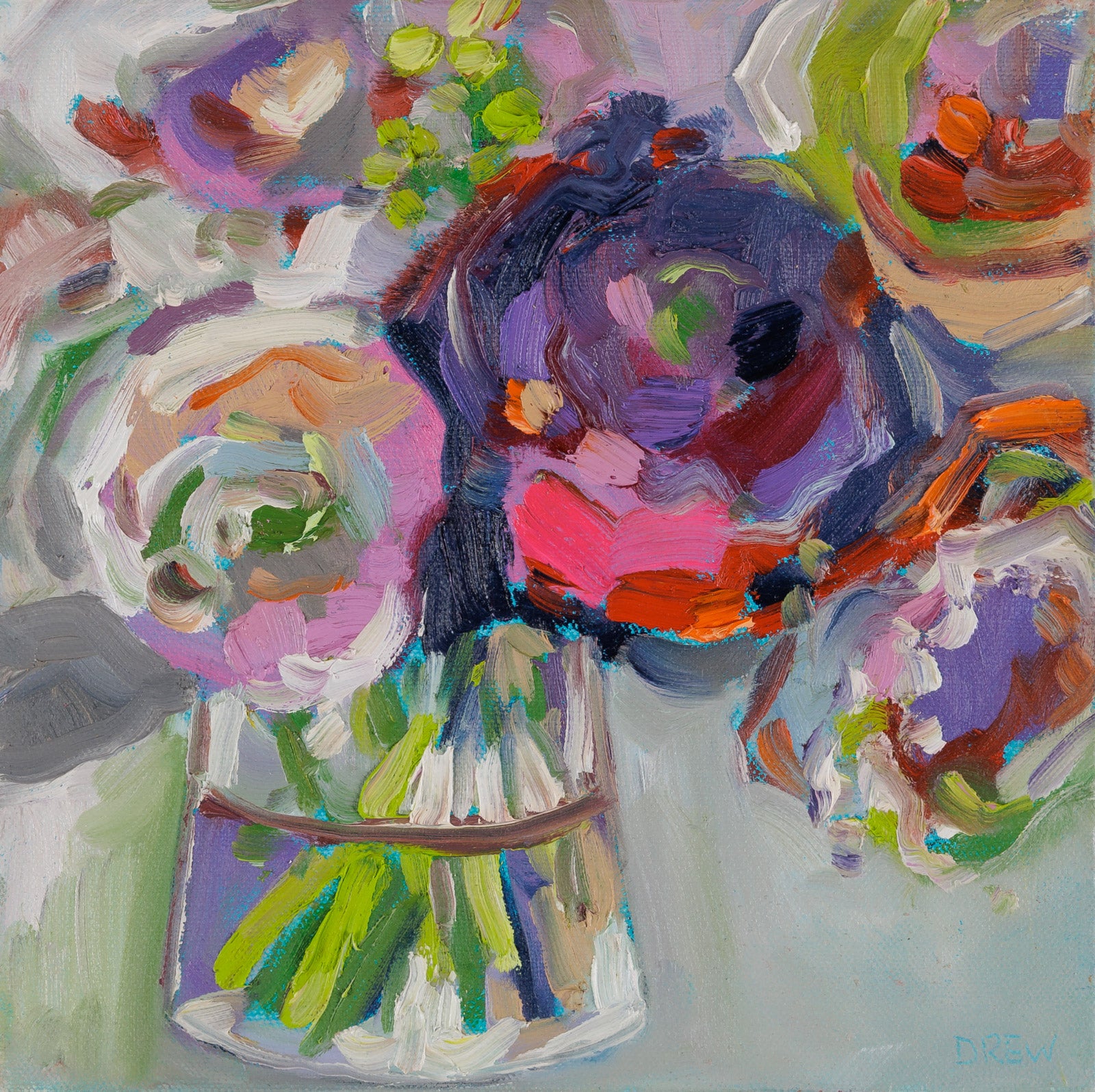 Linger by Vanessa Drew - Floral, Oil on Canvas