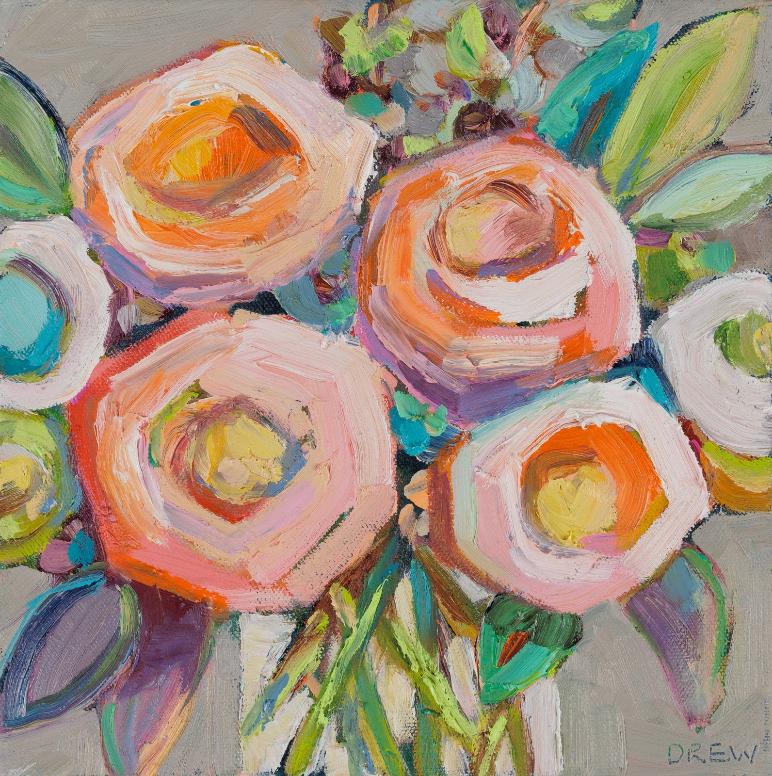 Paradise by Vanessa Drew - Floral, Oil on Canvas