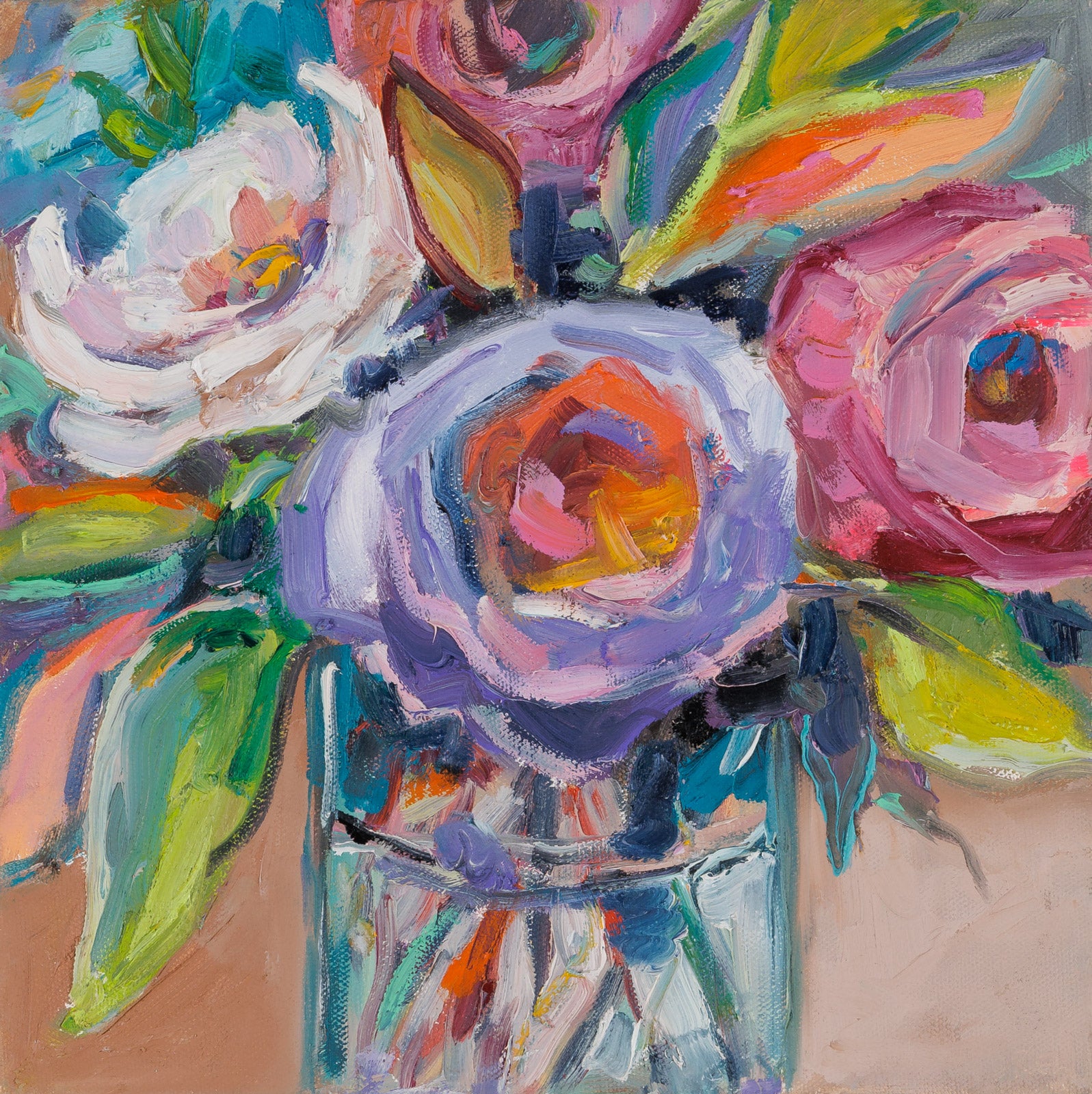 Zest by Vanessa Drew - Floral, Oil on Canvas
