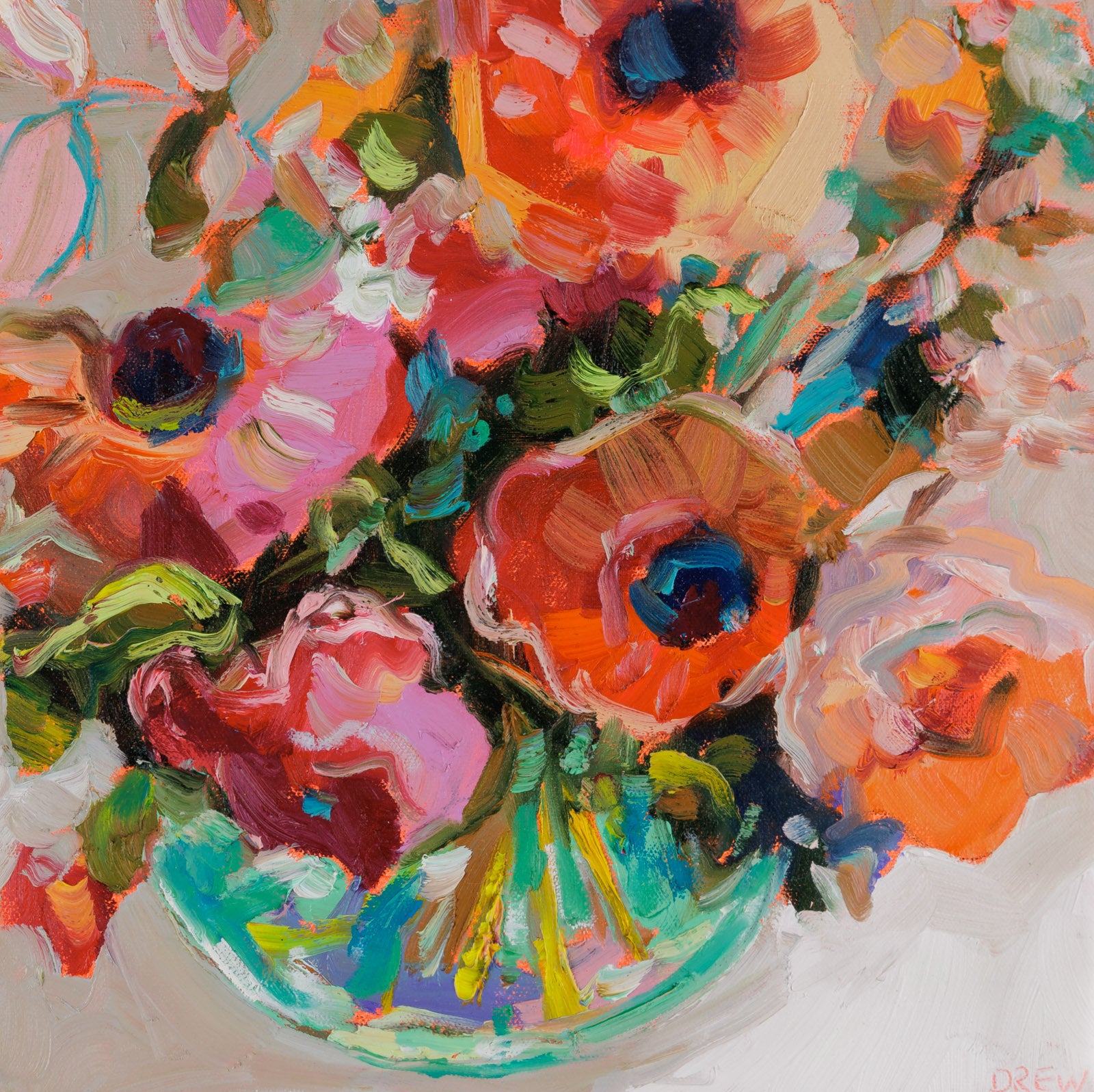 Sunbeam by Vanessa Drew - Floral, Oil on Canvas