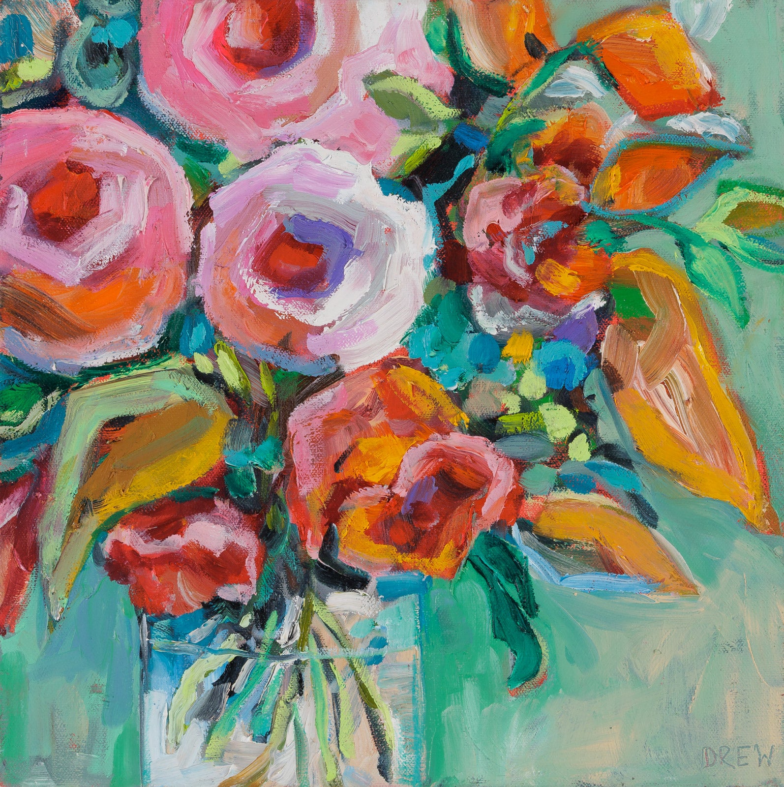 Joy by Vanessa Drew - Floral, Oil on Canvas
