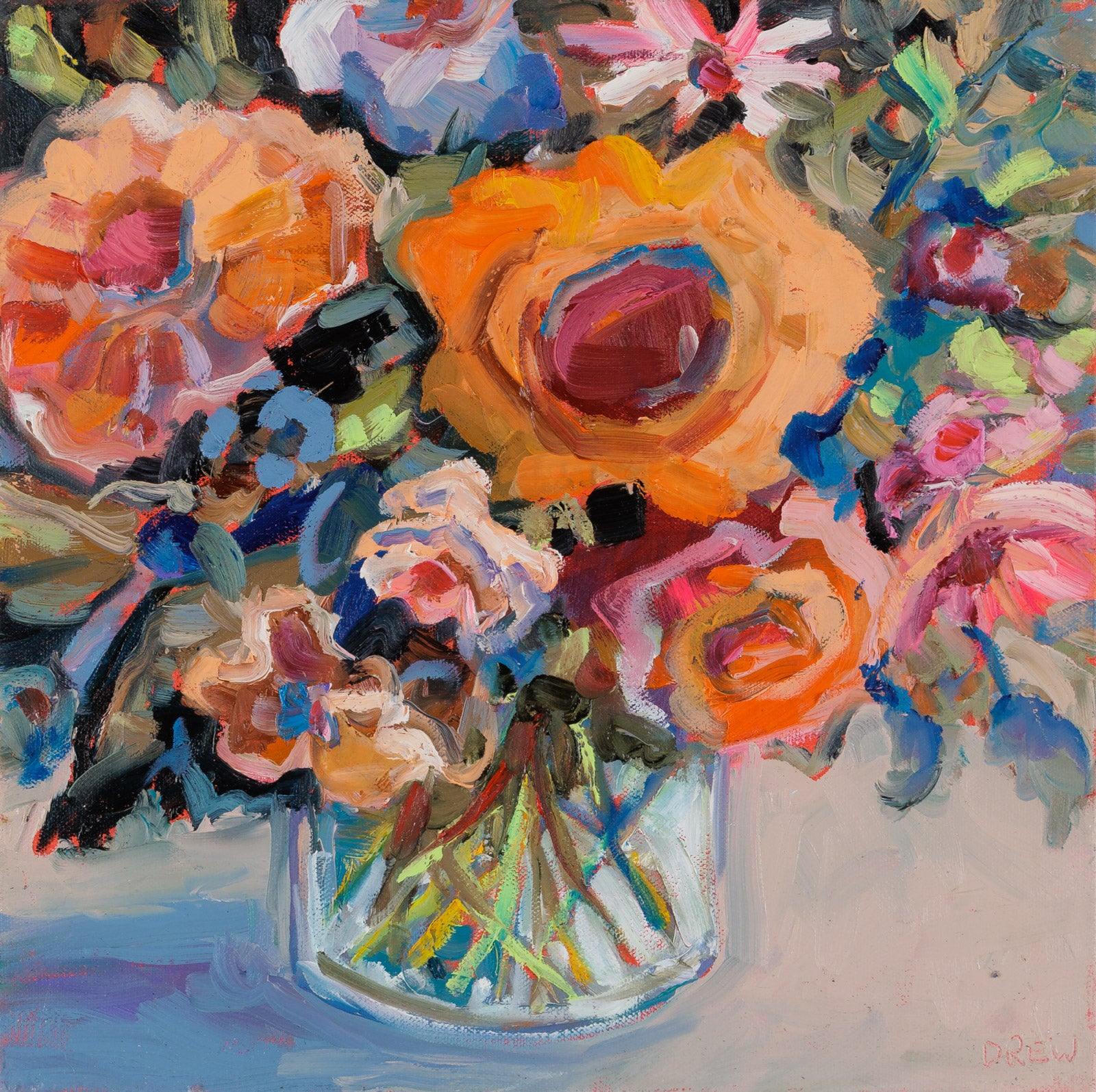 Tender by Vanessa Drew - Floral, Oil on Canvas