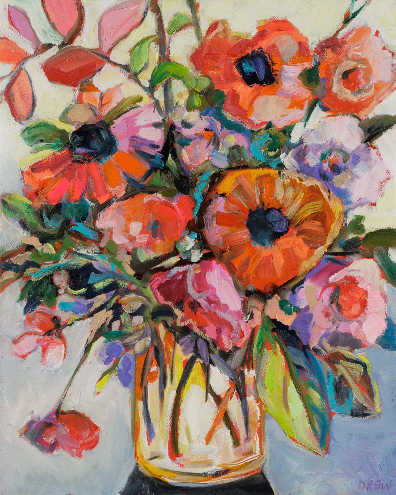 Illuminate by Vanessa Drew - Floral, Oil on Canvas