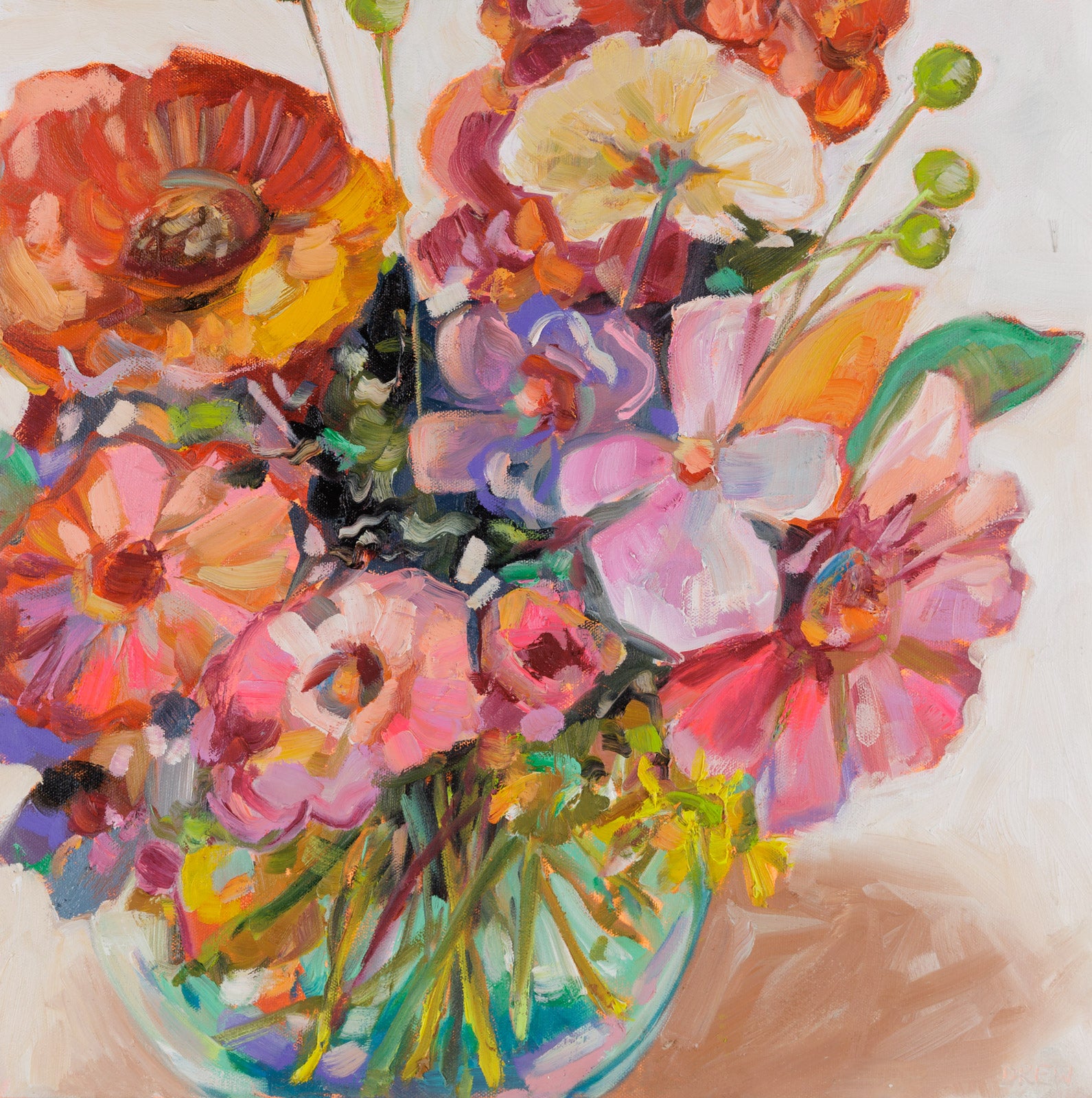 Muse by Vanessa Drew - Floral, Oil on Canvas