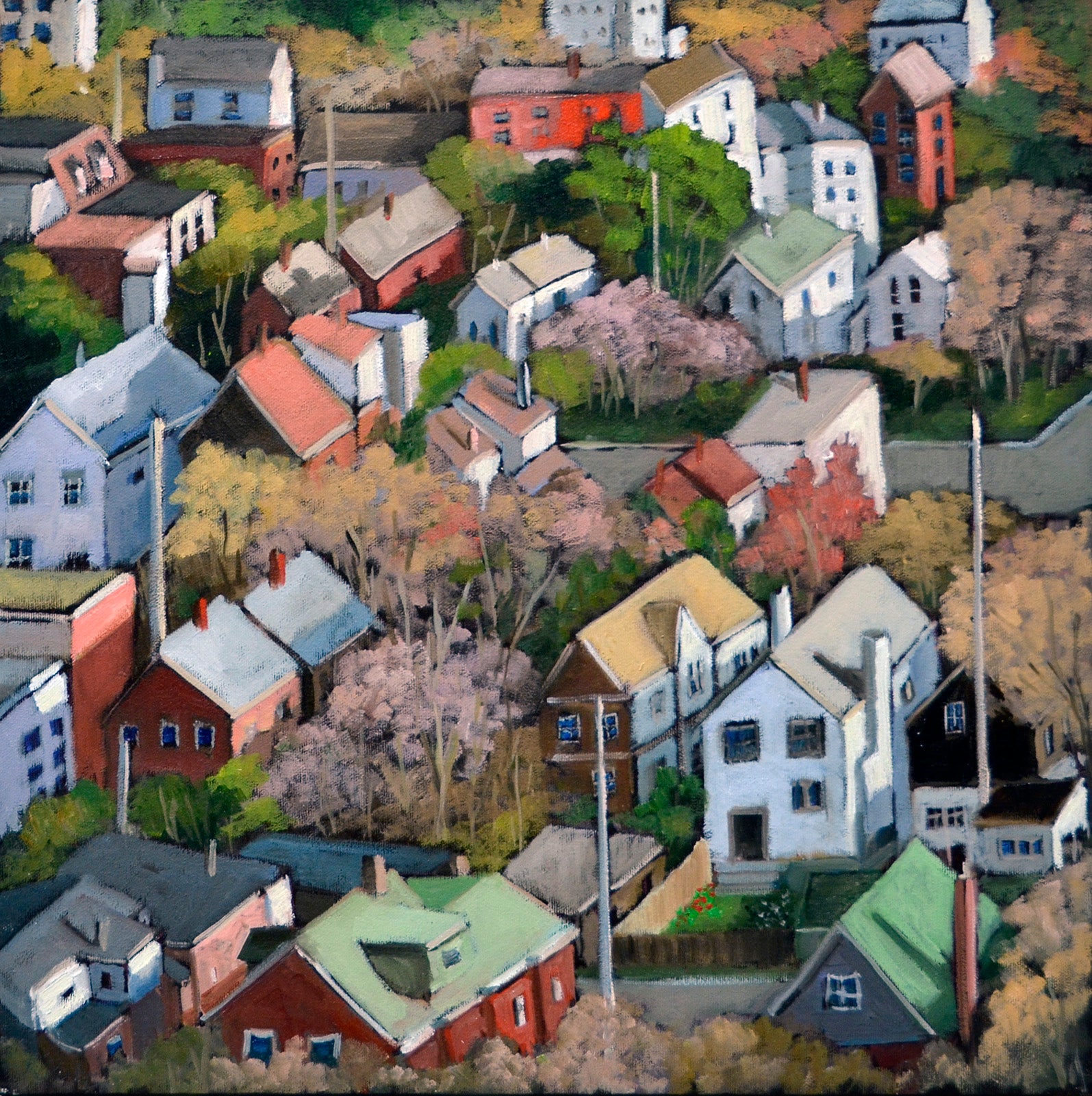 Cityscape “Ottawa Sketch #1” by Kari Duke – oil on canvas.