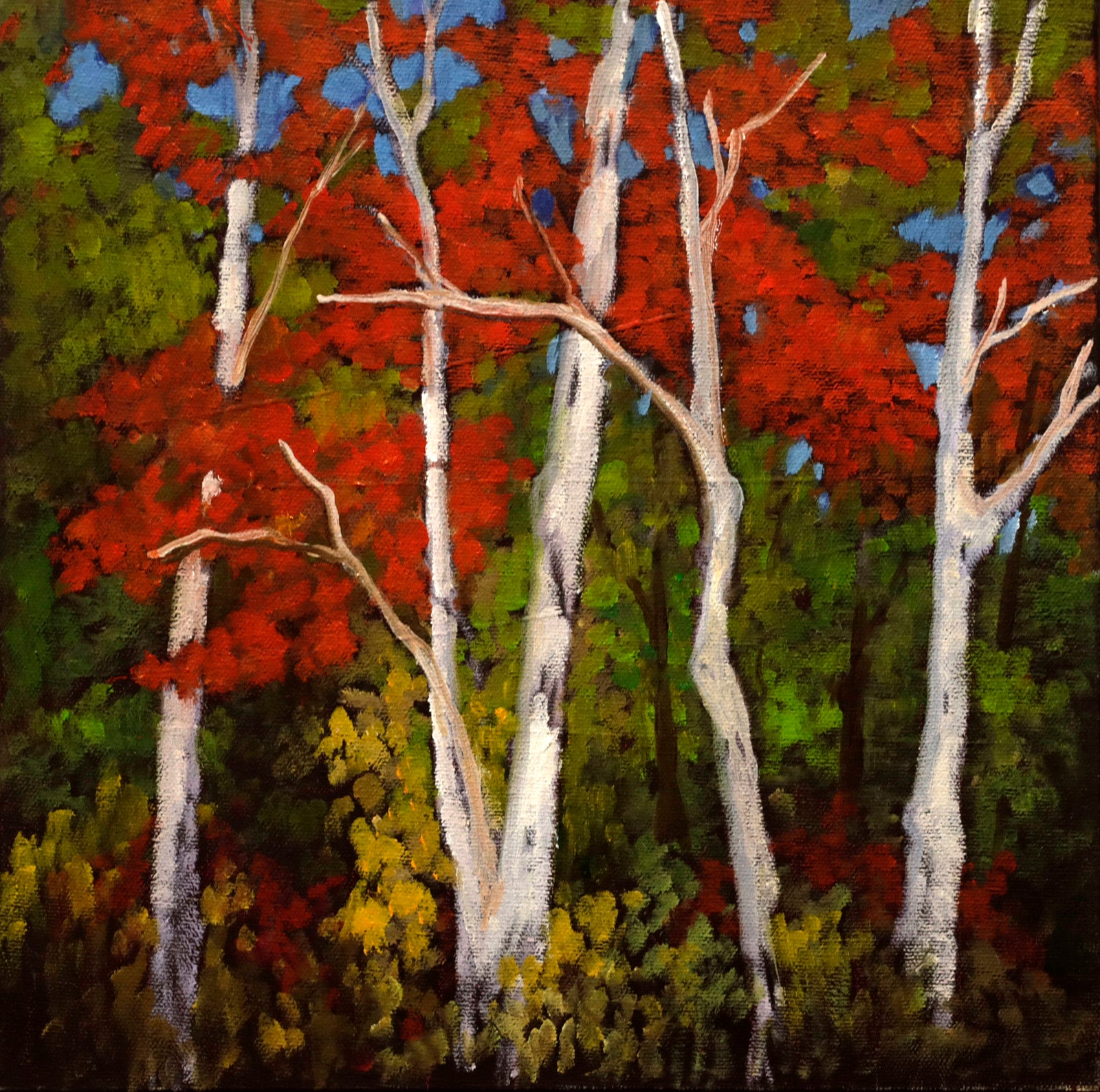 Landscape “Ontario Colours 1” by Kari Duke – oil on canvas.