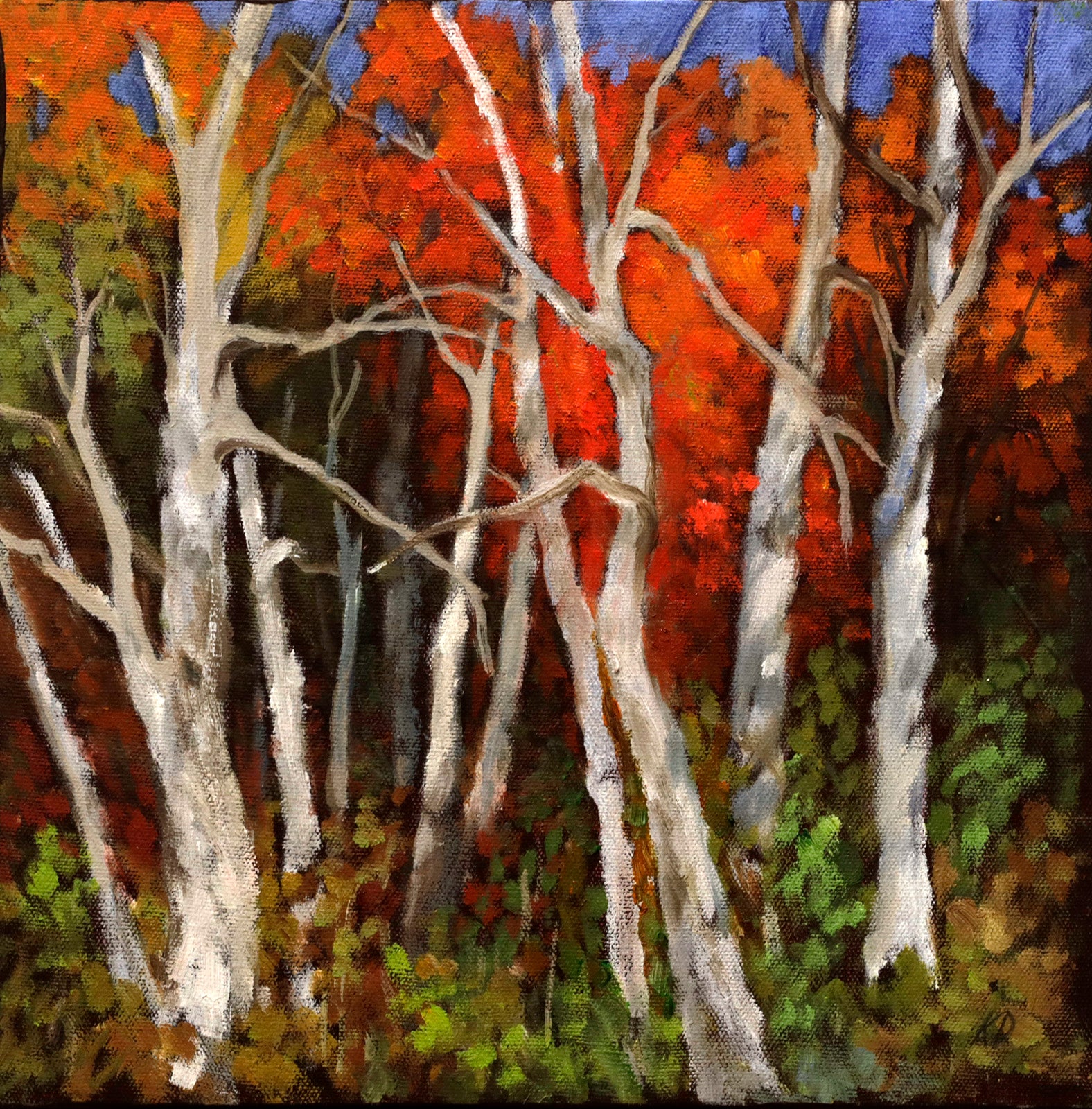 Landscape “Ontario Colours 4” by Kari Duke – oil on canvas.