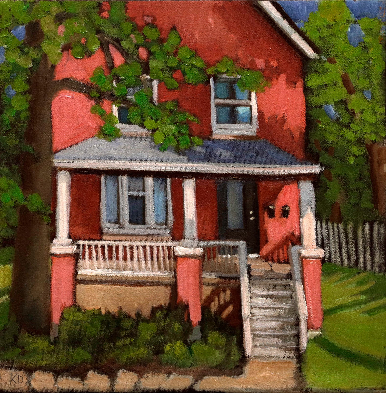 Cityscape “Ontario Colours 8” by Kari Duke – oil on canvas.