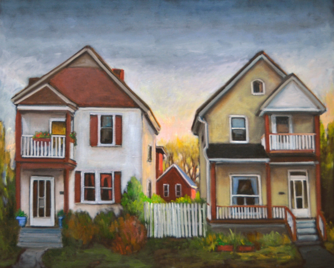 Cityscape “Late Afternoon, Centretown, Bay St” by Kari Duke – oil on canvas.