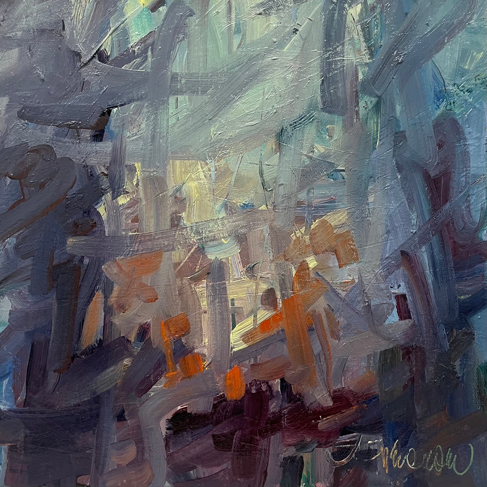 Landscape “Geo Thermal” by Niki Economo – oil on canvas.