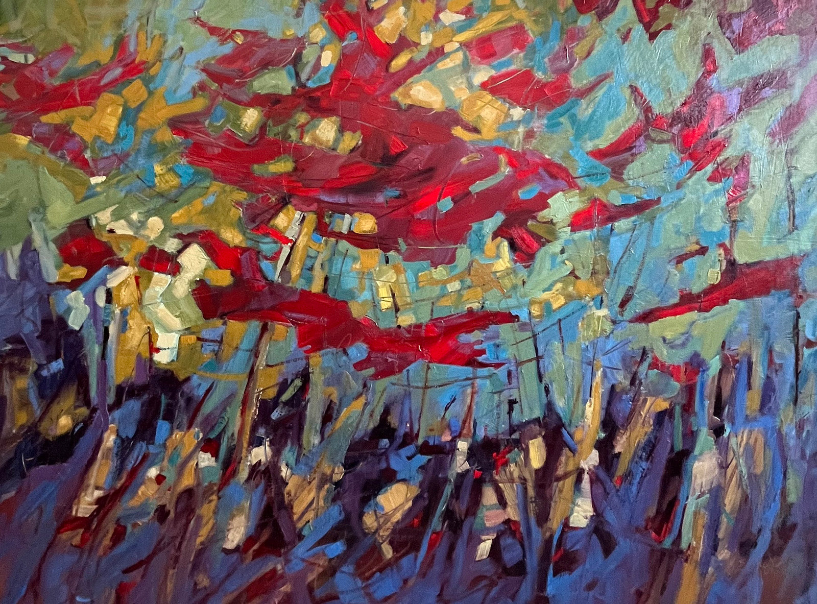 Landscape “Swept Up” by Niki Economo – oil on canvas.