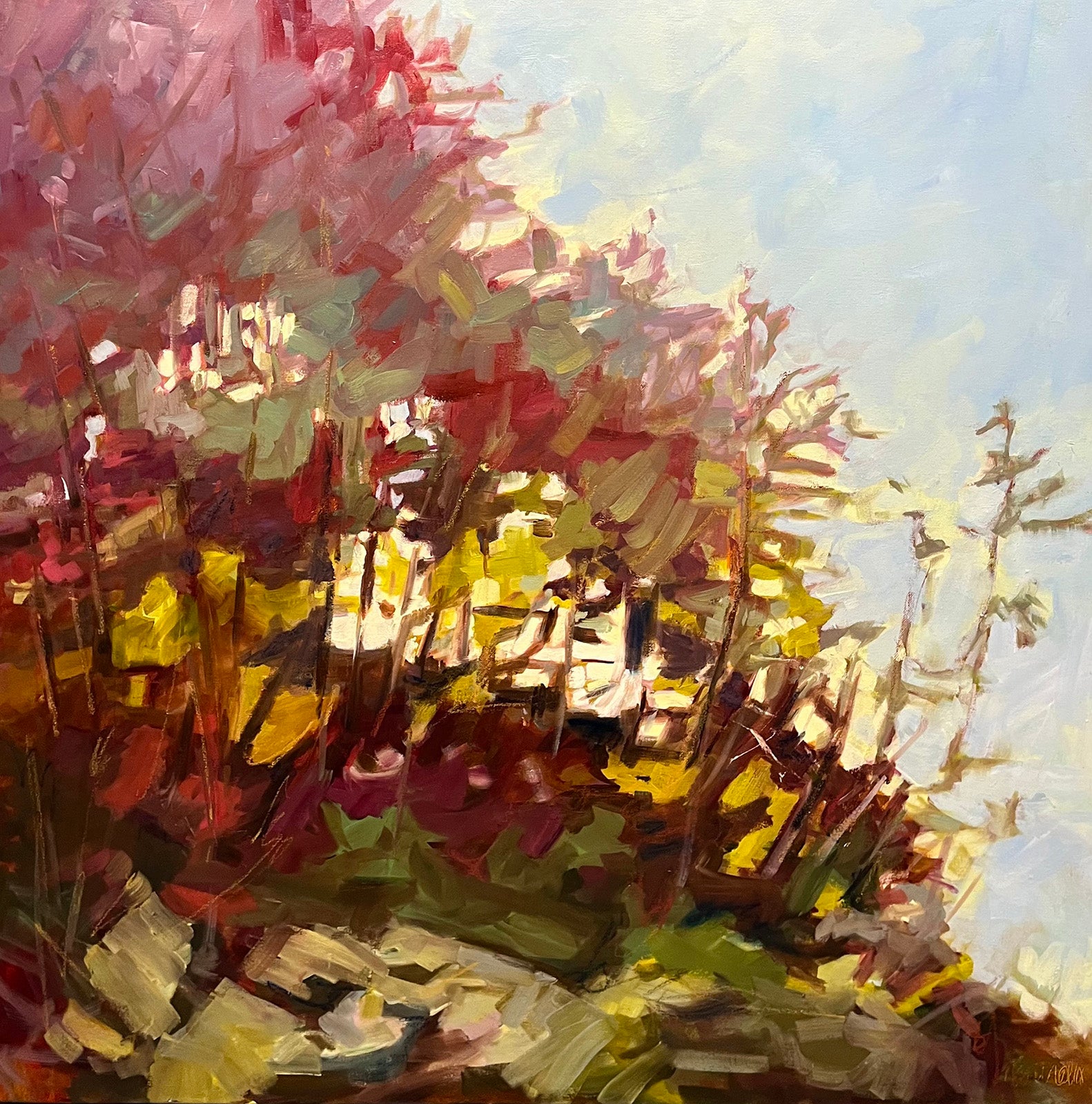 Landscape “Eye Spy” by Niki Economo – oil on canvas.