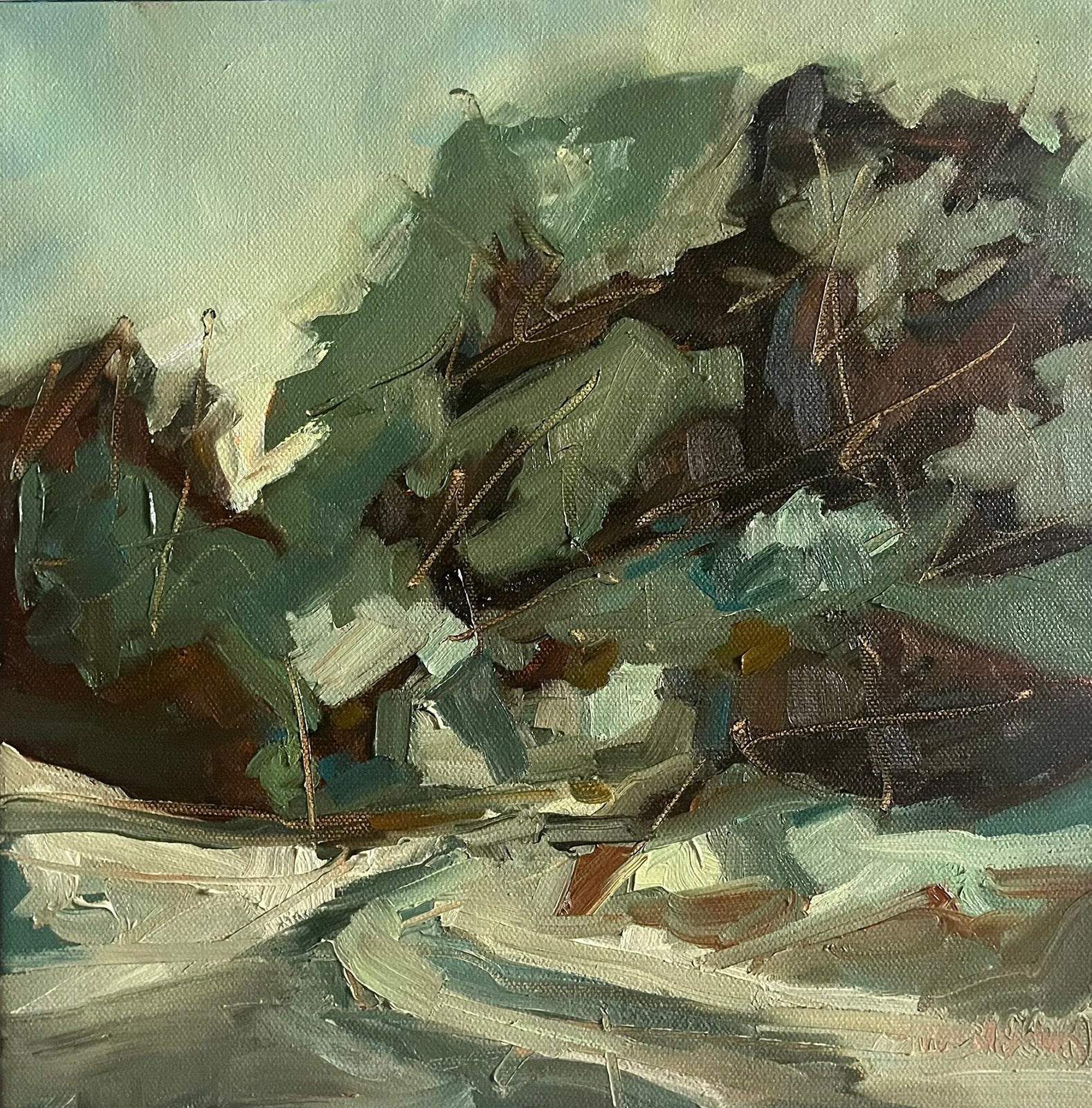 Landscape “Symmetries” by Niki Economo – oil on canvas.
