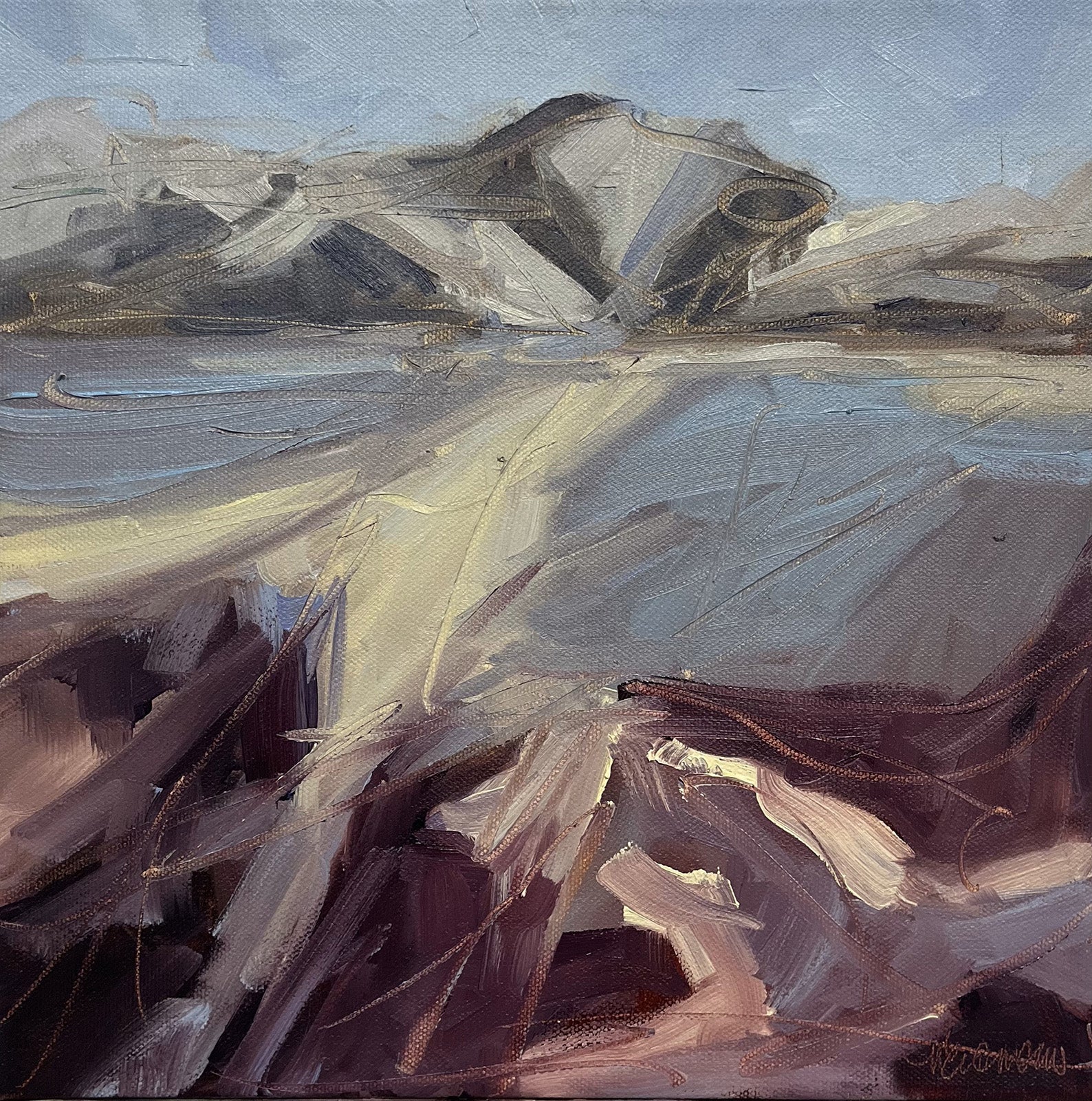 Landscape “Bordeaux” by Niki Economo – oil on canvas.
