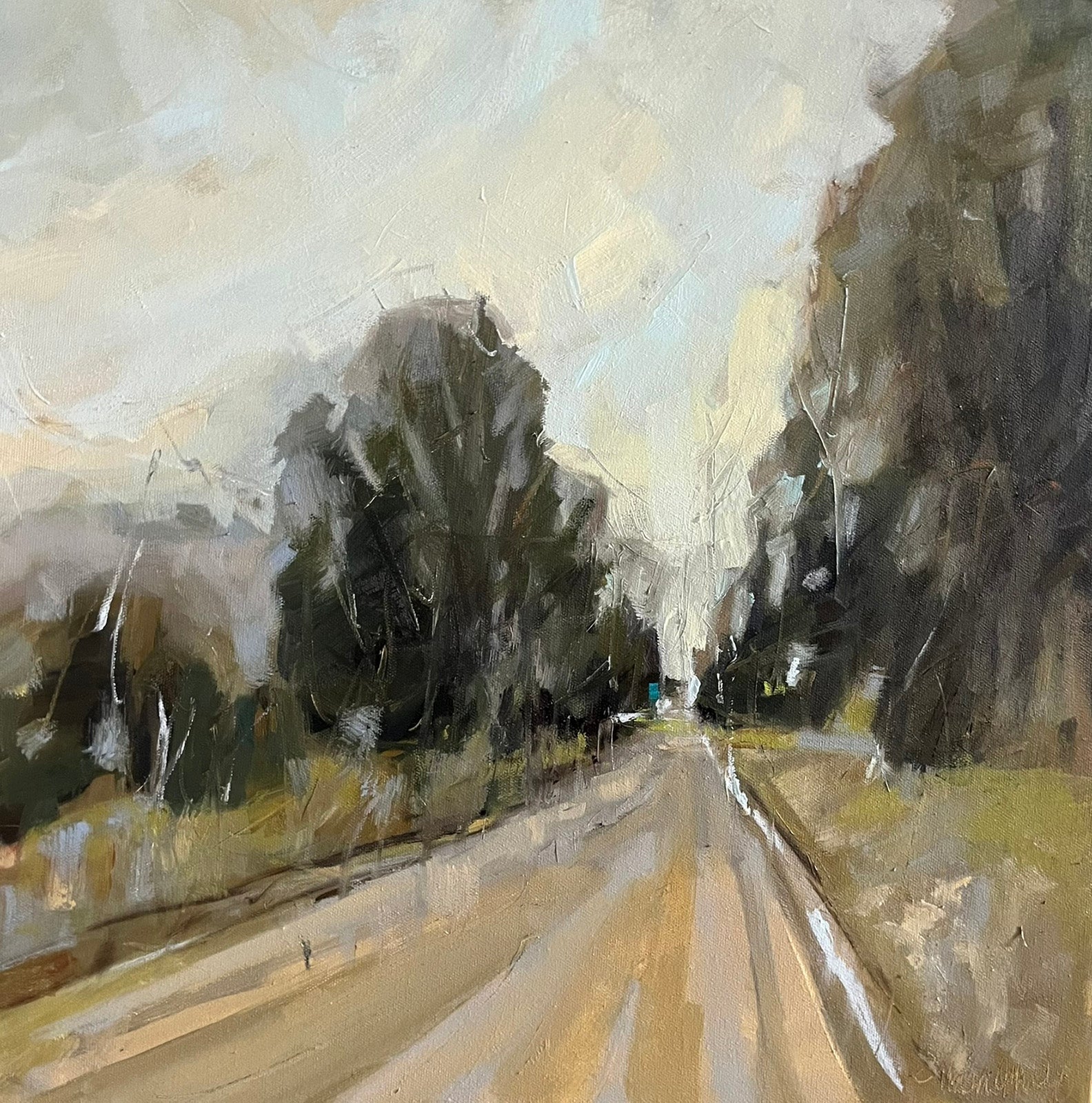 Landscape “Sunday Drive” by Niki Economo – oil on canvas.
