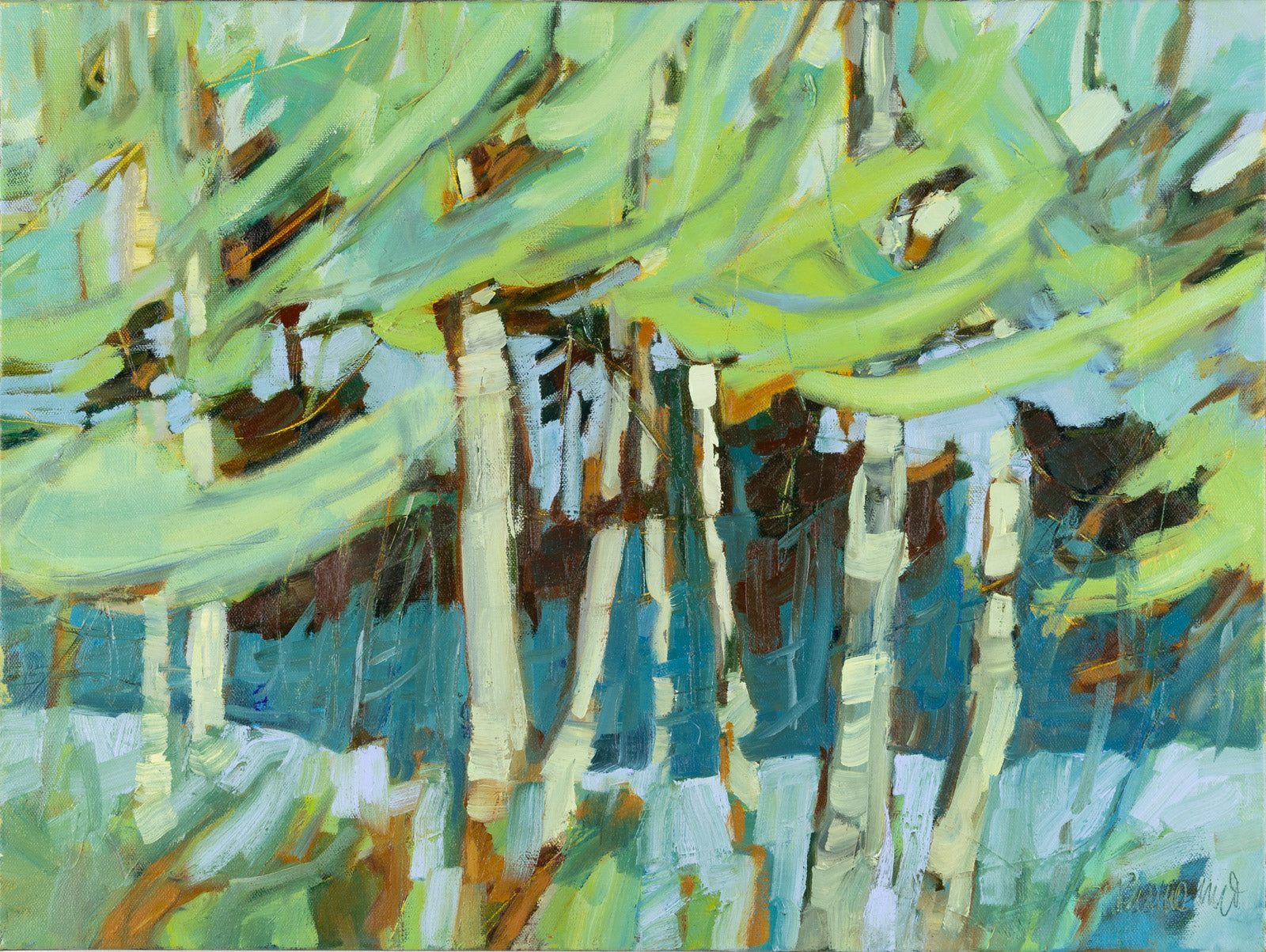 Landscape “Fretwork” by Niki Economo – oil on canvas.