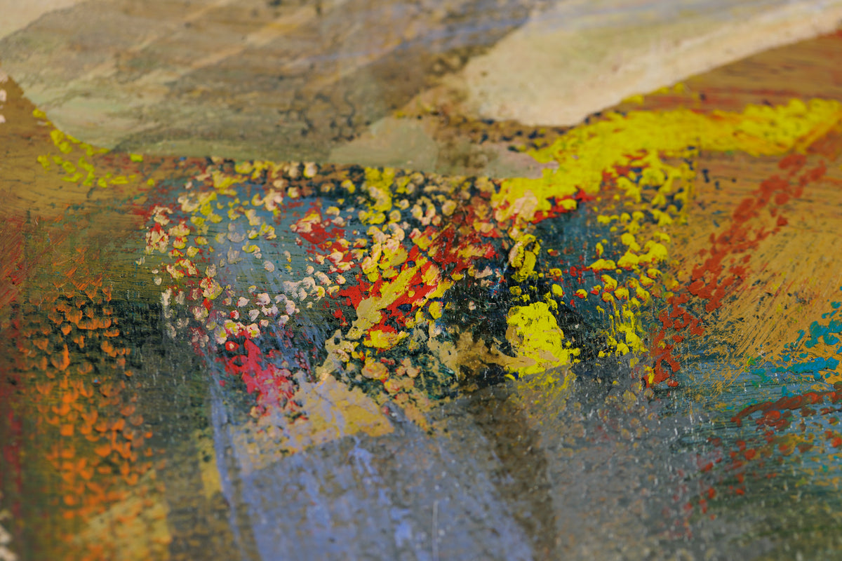 Elizabeth Haney, "Sacramento River," detail 5, oil on canvas