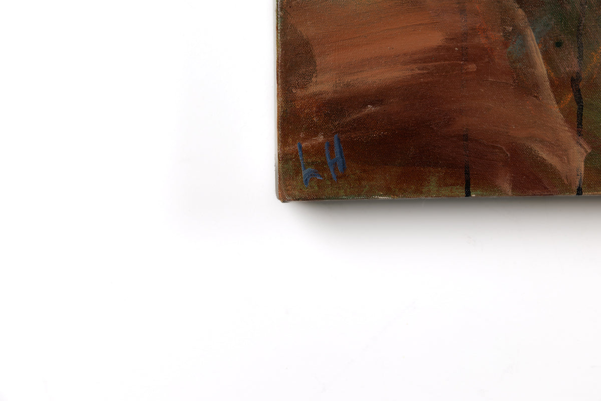 Elizabeth Haney, "Sacramento River," detail 4, oil on canvas