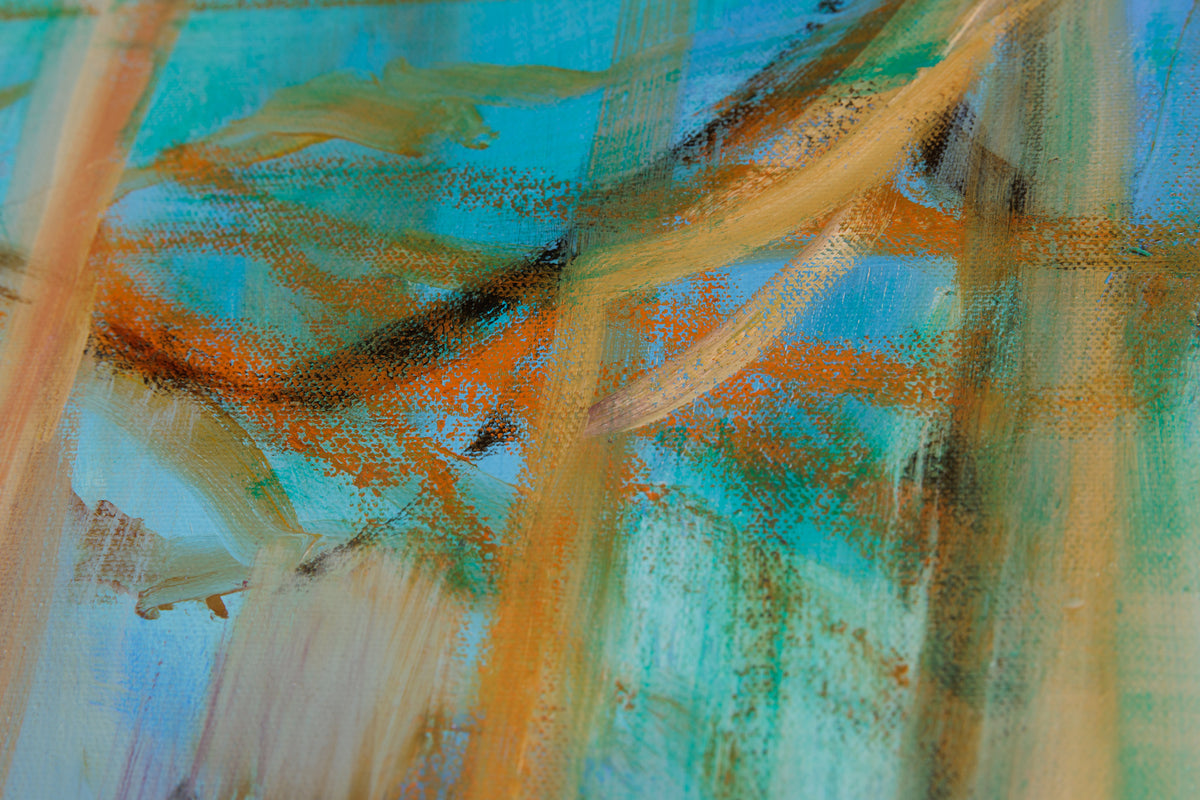 Elizabeth Haney, "The Flame," detail 3, oil on canvas