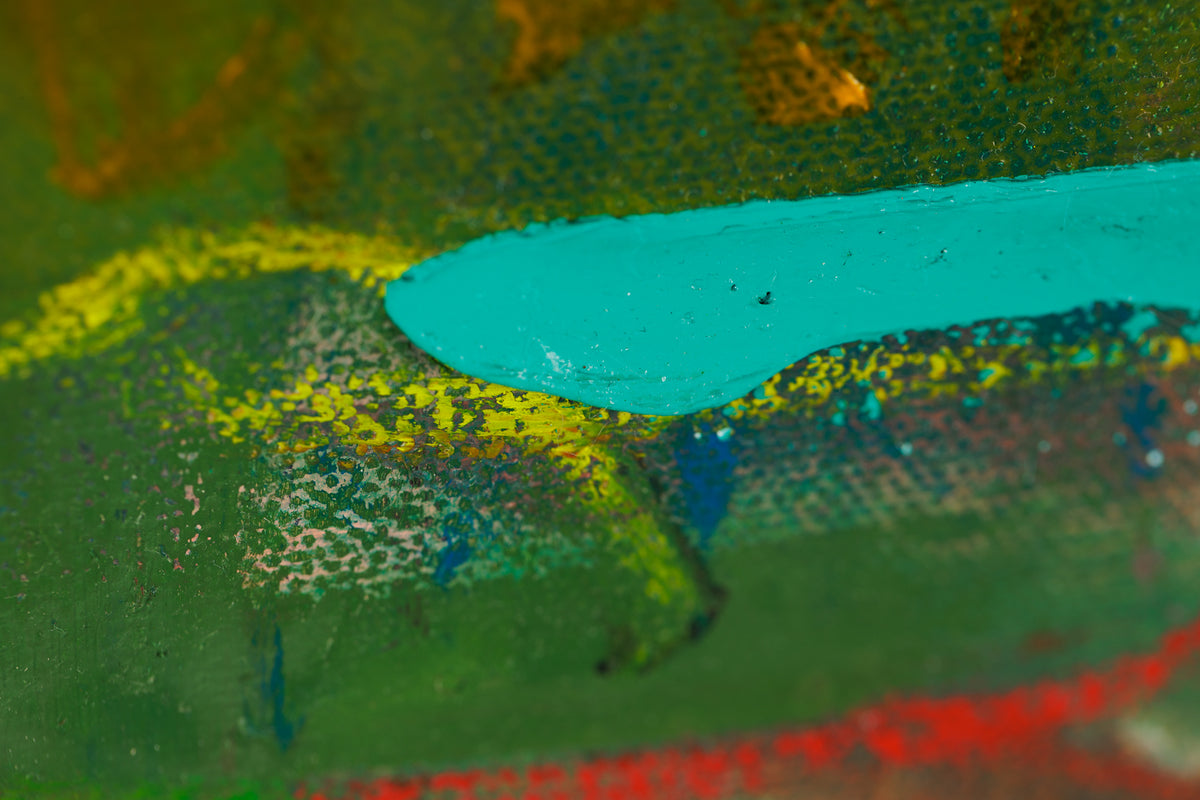 Elizabeth Haney, "North Shore Huron," detail 6, oil on canvas