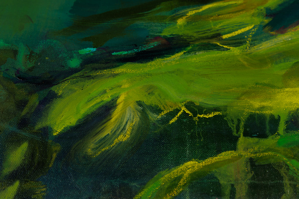 Elizabeth Haney, "North Shore Huron," detail 3, oil on canvas