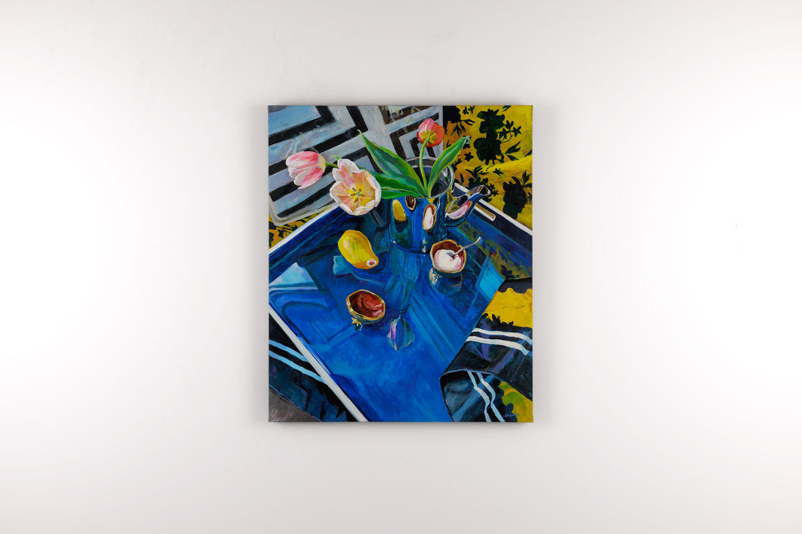 Still Life On Blue Tray