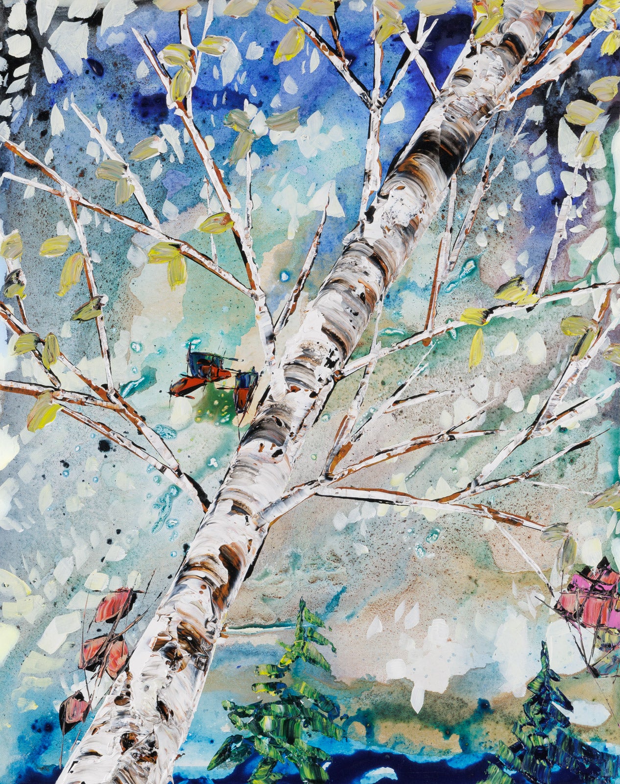 Nature “Looking Up 188550” by Maya Eventov – acrylic on canvas.
