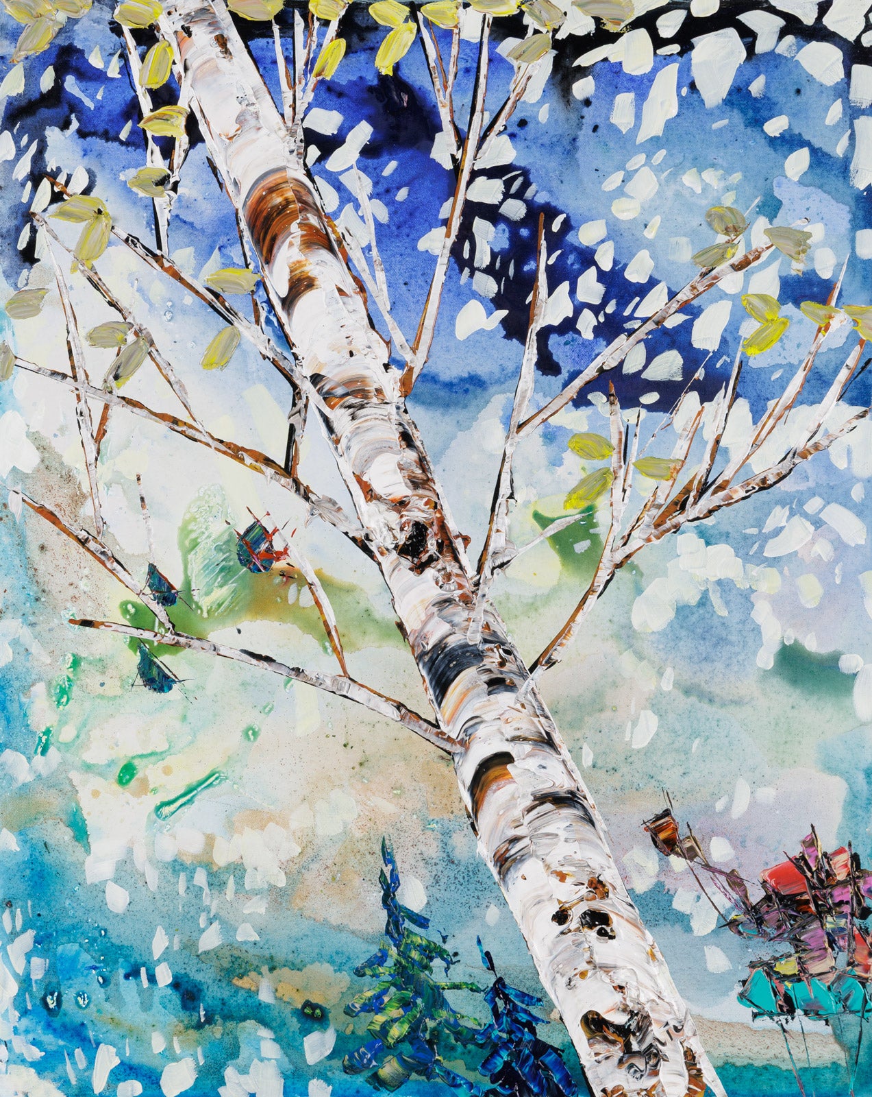 Nature “Looking Up 188552” by Maya Eventov – acrylic on canvas.