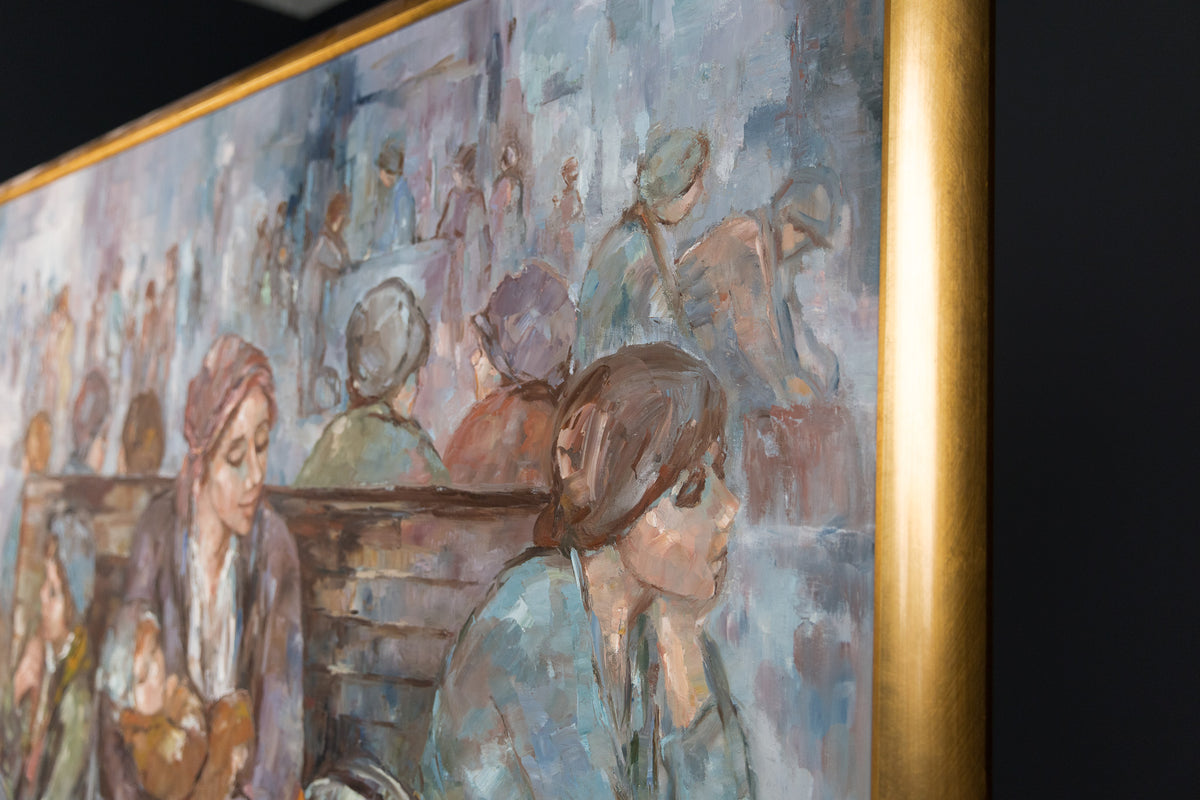 Eva Mosonyi, "Rosemere Quebec 1989," detail view, oil on canvas