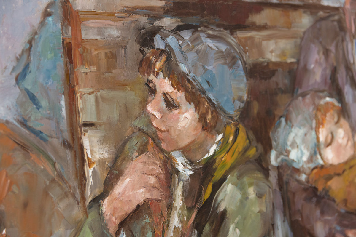 Eva Mosonyi, "Rosemere Quebec 1989," detail view, oil on canvas