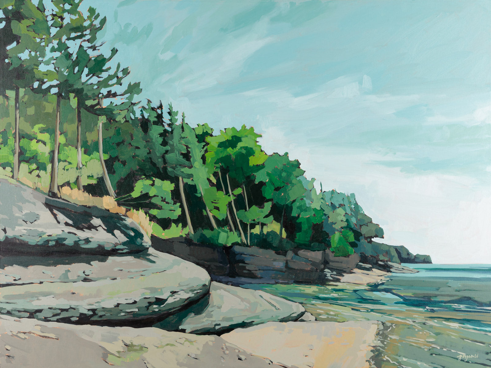 Landscape “I Sat Down To Read Your Letter” by Megan Fitzgerald – acrylic on canvas.