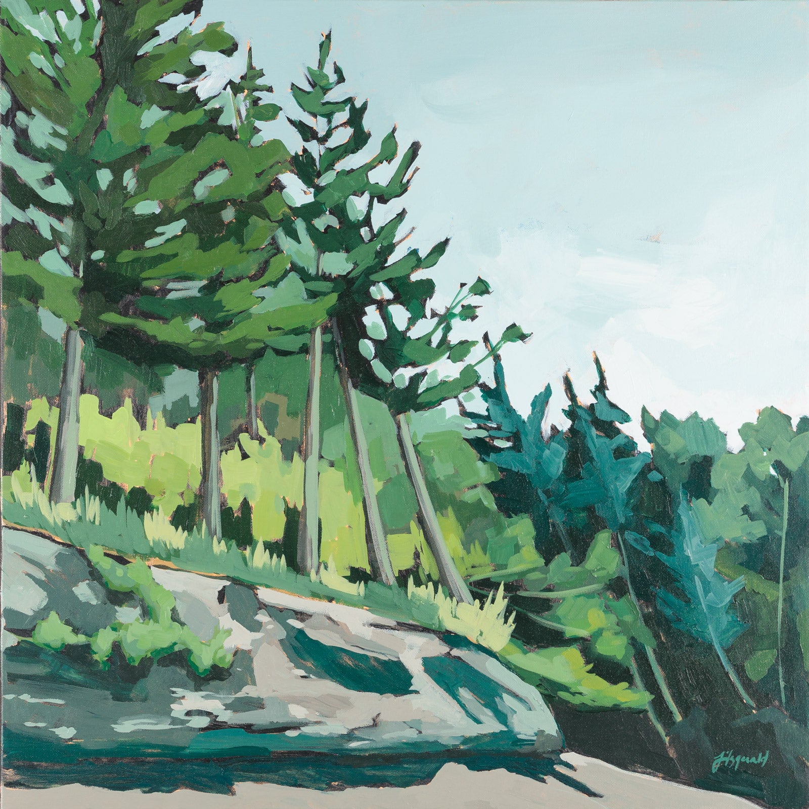 Landscape “I Have Wandered” by Megan Fitzgerald – acrylic on canvas.