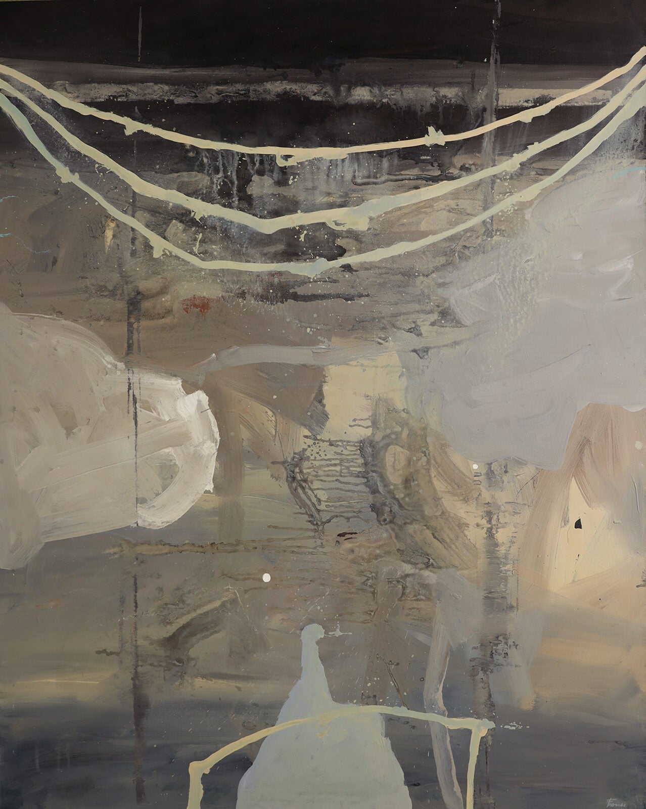 Abstracts “Remember #3” by Hugo Frones – oil on canvas.