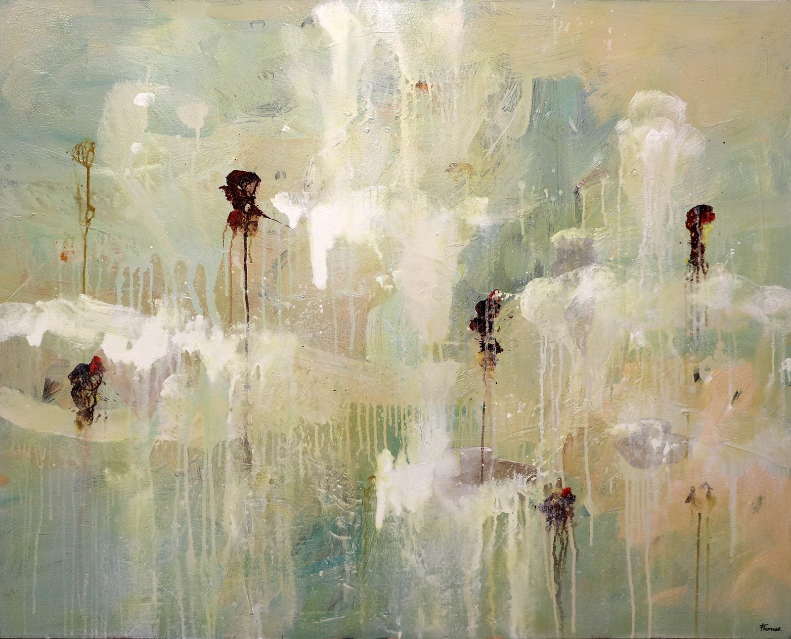 Abstracts “Act Of Faith #2” by Hugo Frones – oil on canvas.