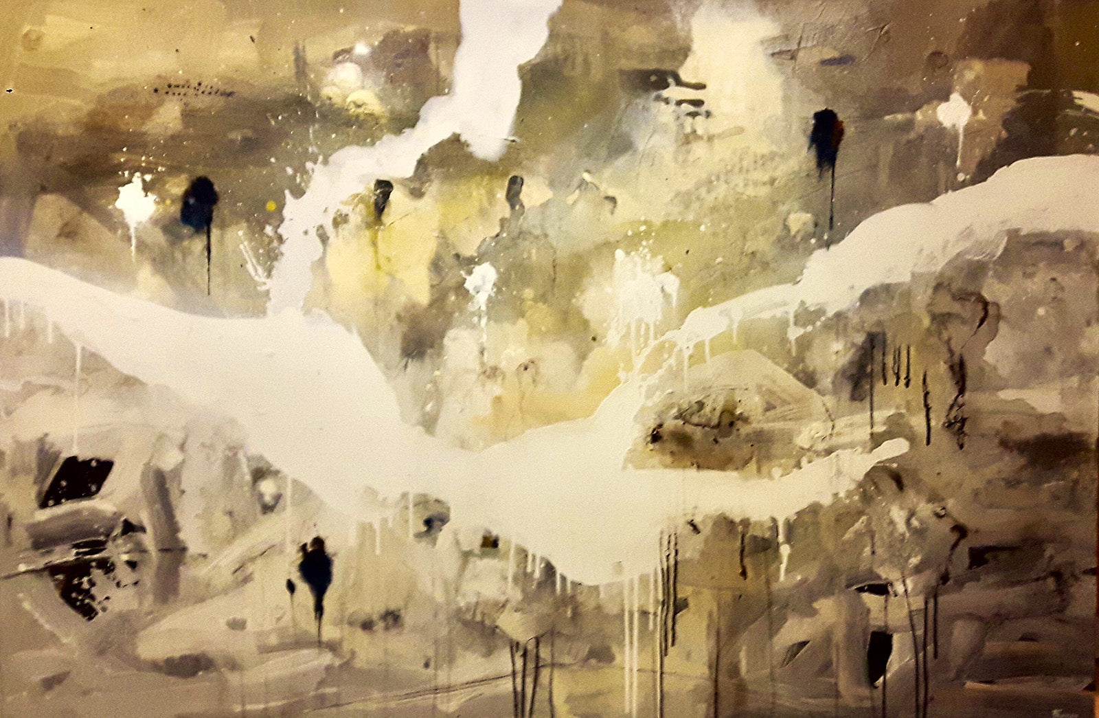 Abstracts “Form & Spirit #1” by Hugo Frones – oil on canvas.
