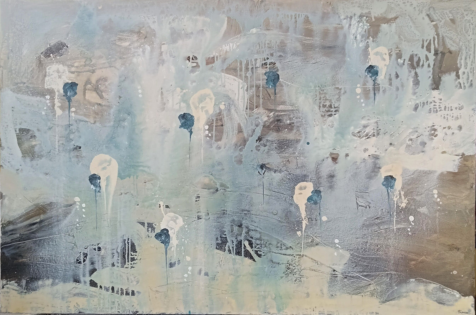 Abstracts “Return From A Dream #1” by Hugo Frones – oil on canvas.