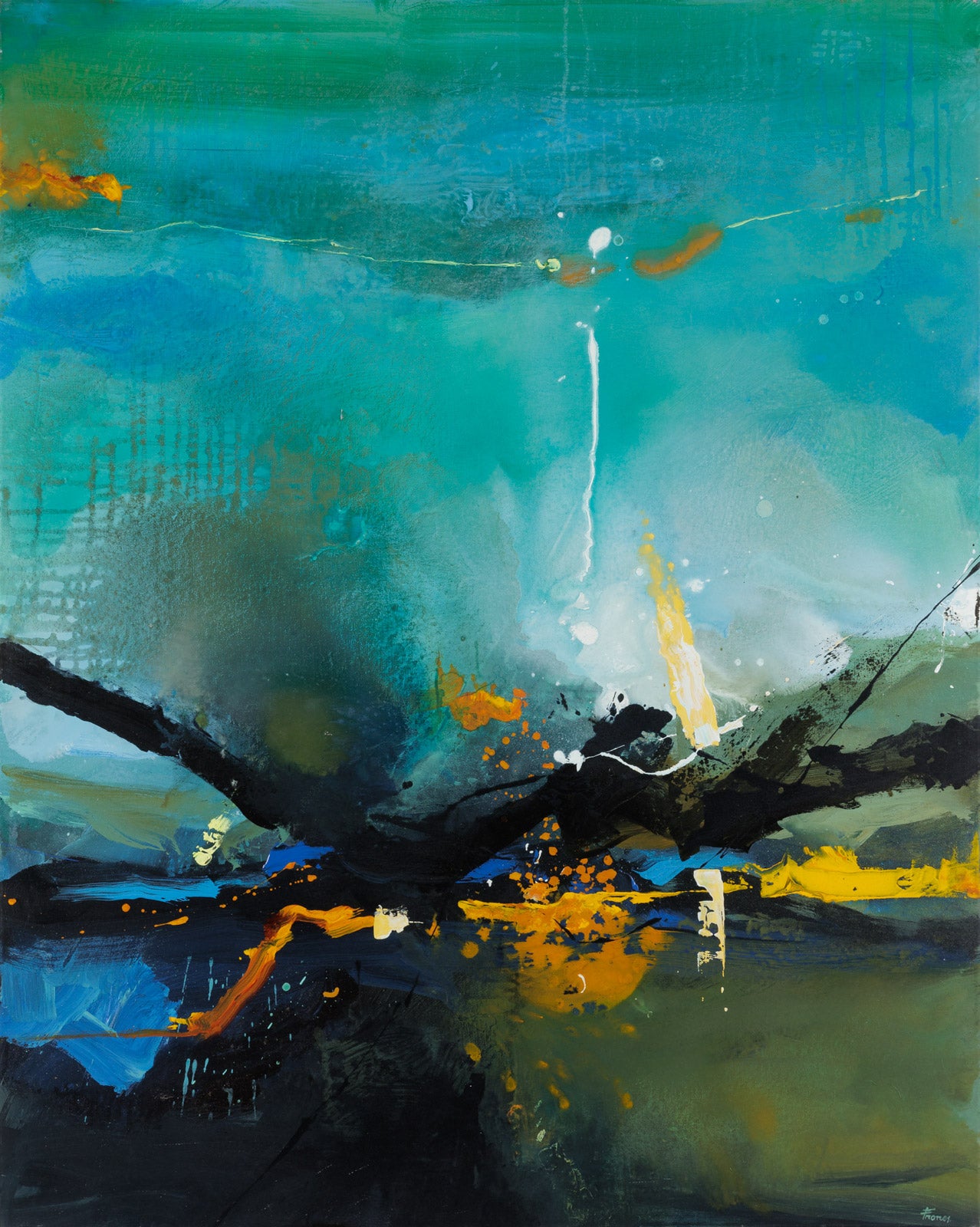 Abstracts “Long Journey #4” by Hugo Frones – oil on canvas.