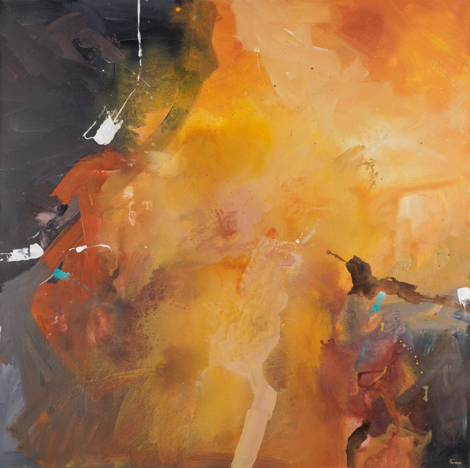 Abstracts “Turning Point #7” by Hugo Frones – oil on canvas.
