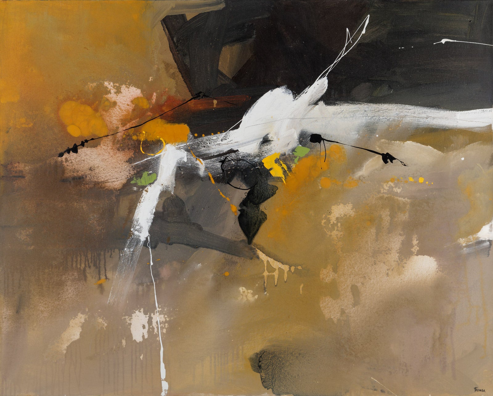 Abstracts “Enchanted #5” by Hugo Frones – oil on canvas.