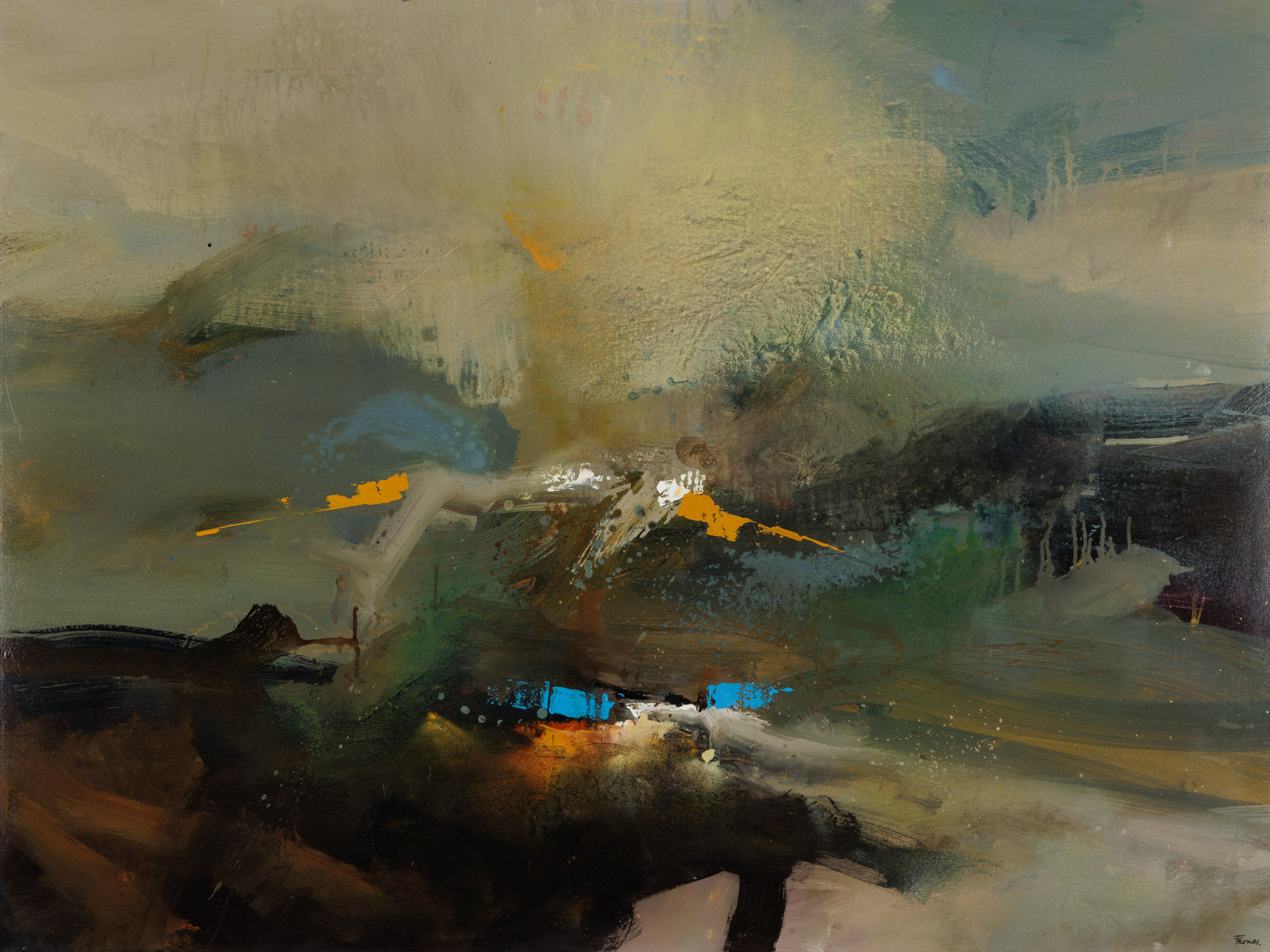 Abstracts “Anticipation #7” by Hugo Frones – oil on canvas.