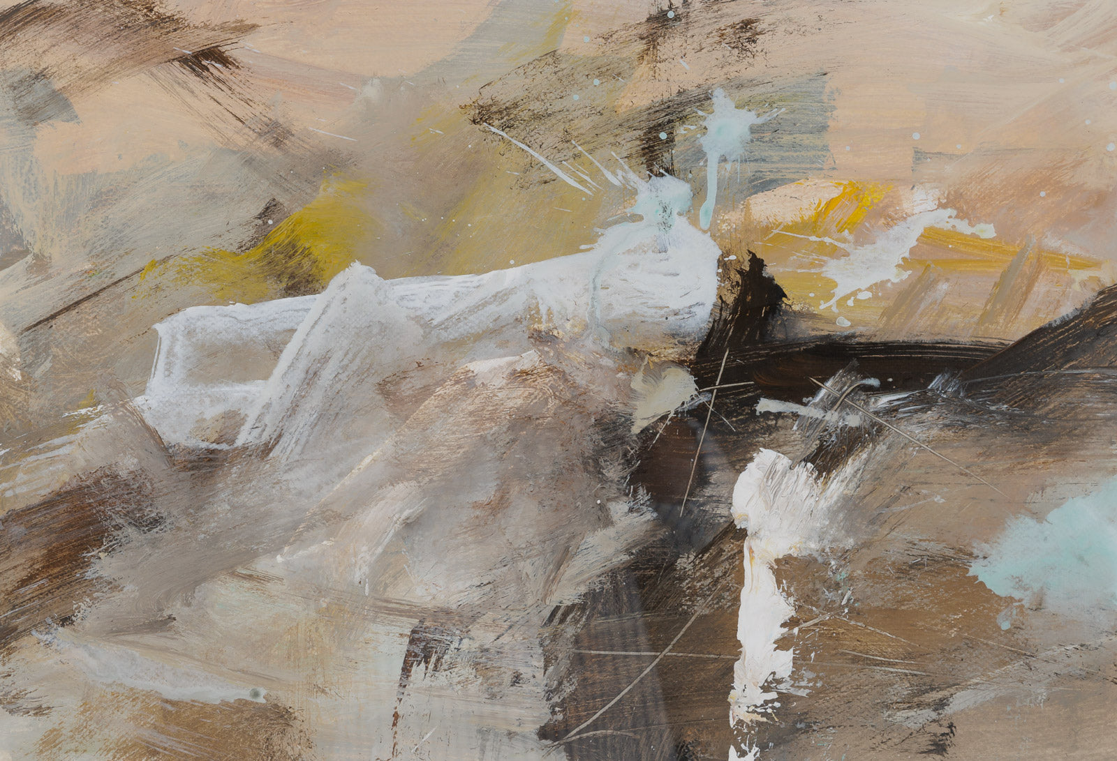 Abstracts “Canadian Abstract #1” by Hugo Frones – oil on paper.