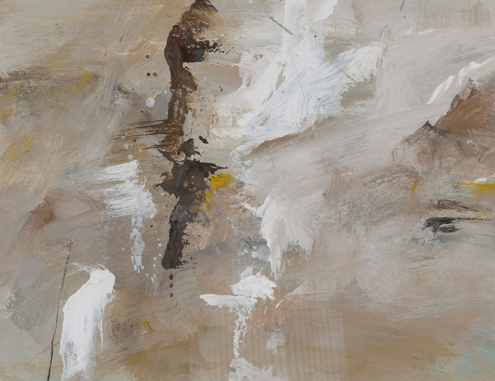 Abstracts “Canadian Abstract #4” by Hugo Frones – oil on paper.