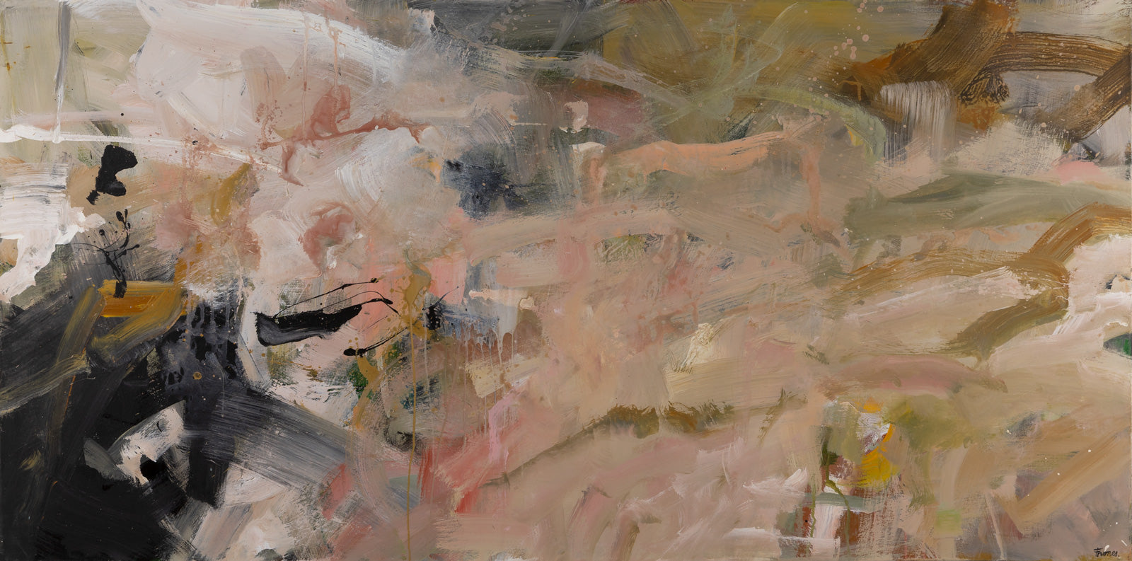 Abstracts “Whispers #4” by Hugo Frones – oil on canvas.