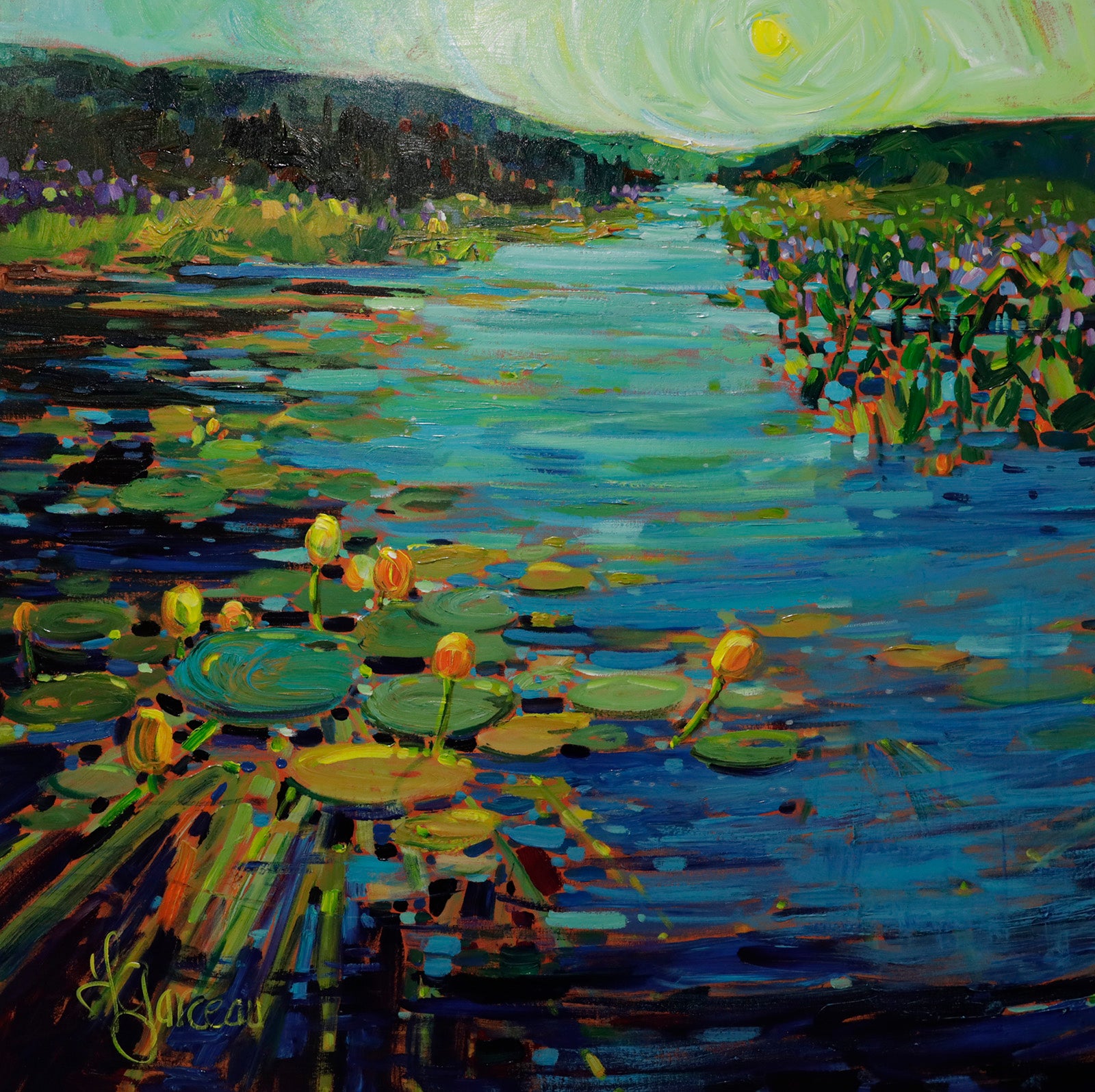 Seascape & Water “Au Fil De L'eau” by Lynn Garceau – acrylic on canvas.